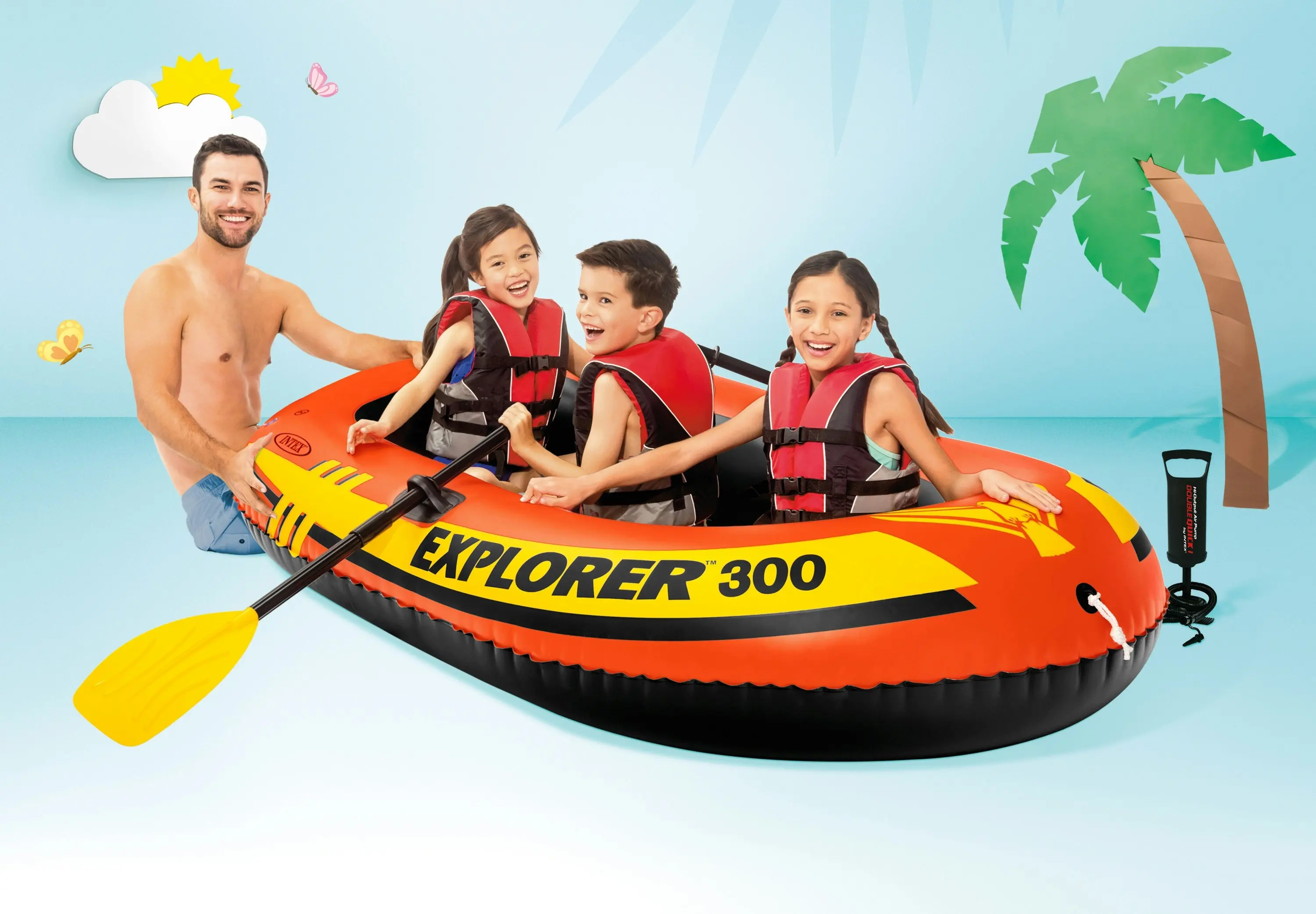 Intex Explorer 300 - Inflatable Boat 58332