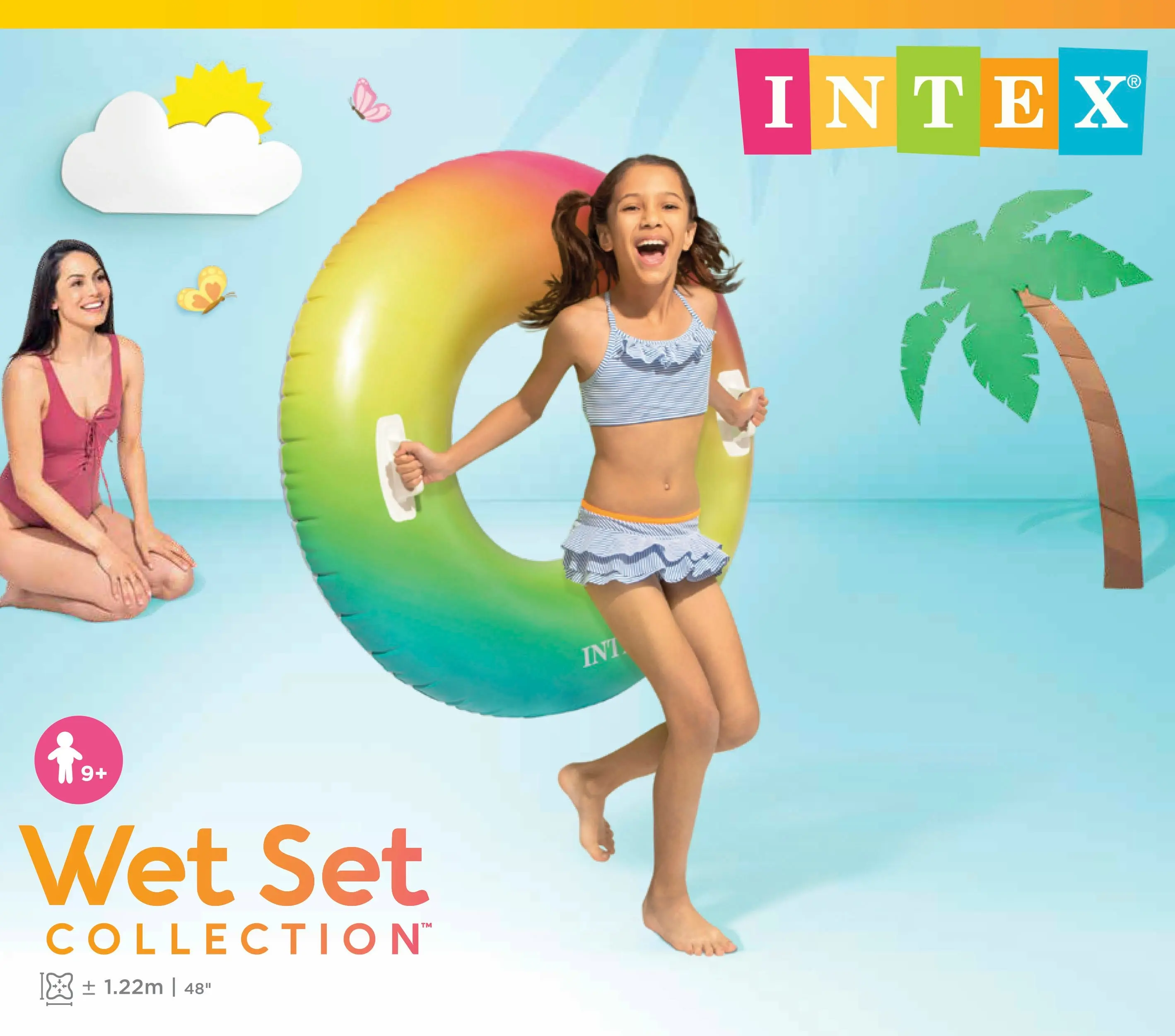 Intex Rainbow Ombre Tube Pool Float 58202