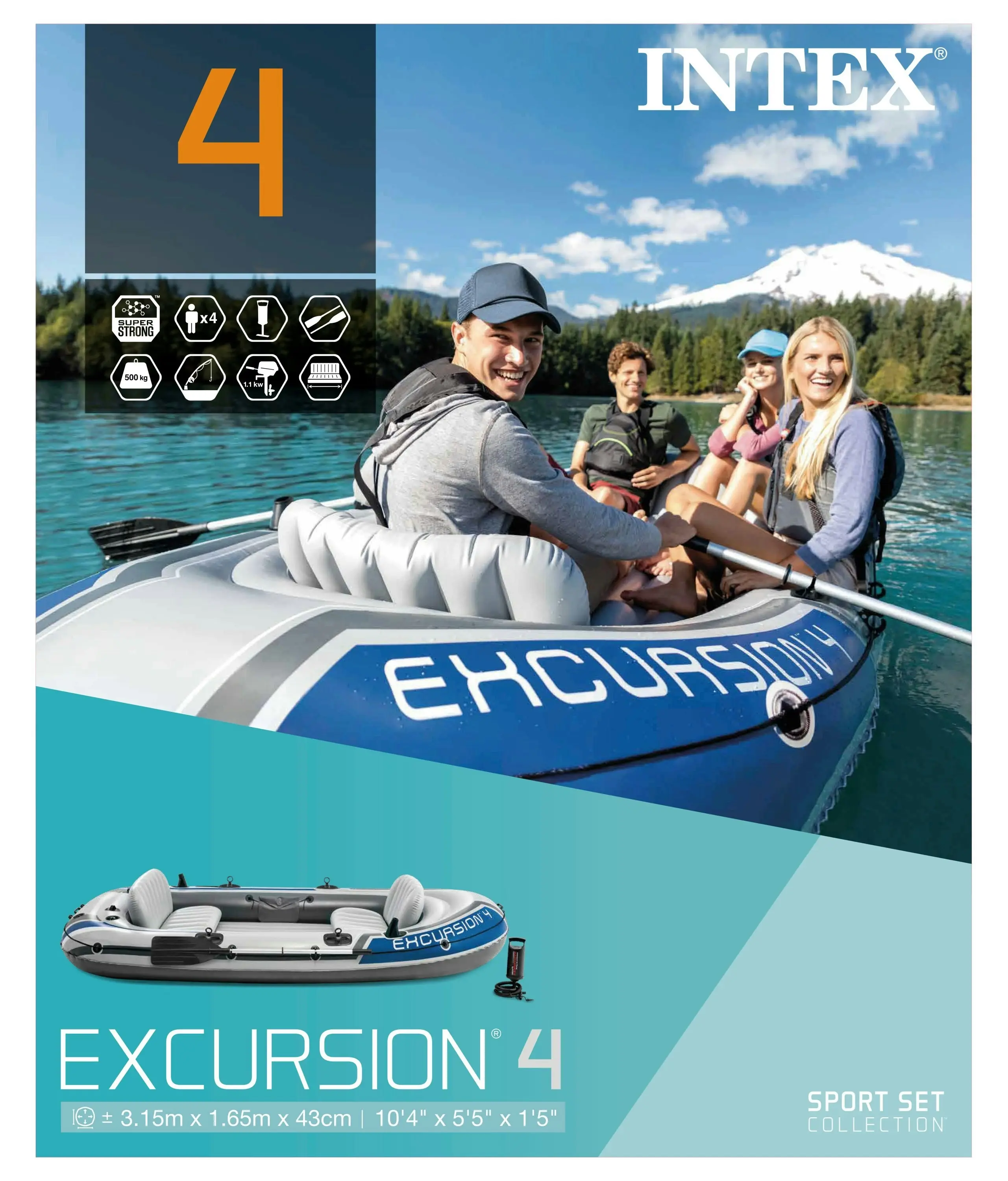 Intex Excursion 4 Boat Set 68324