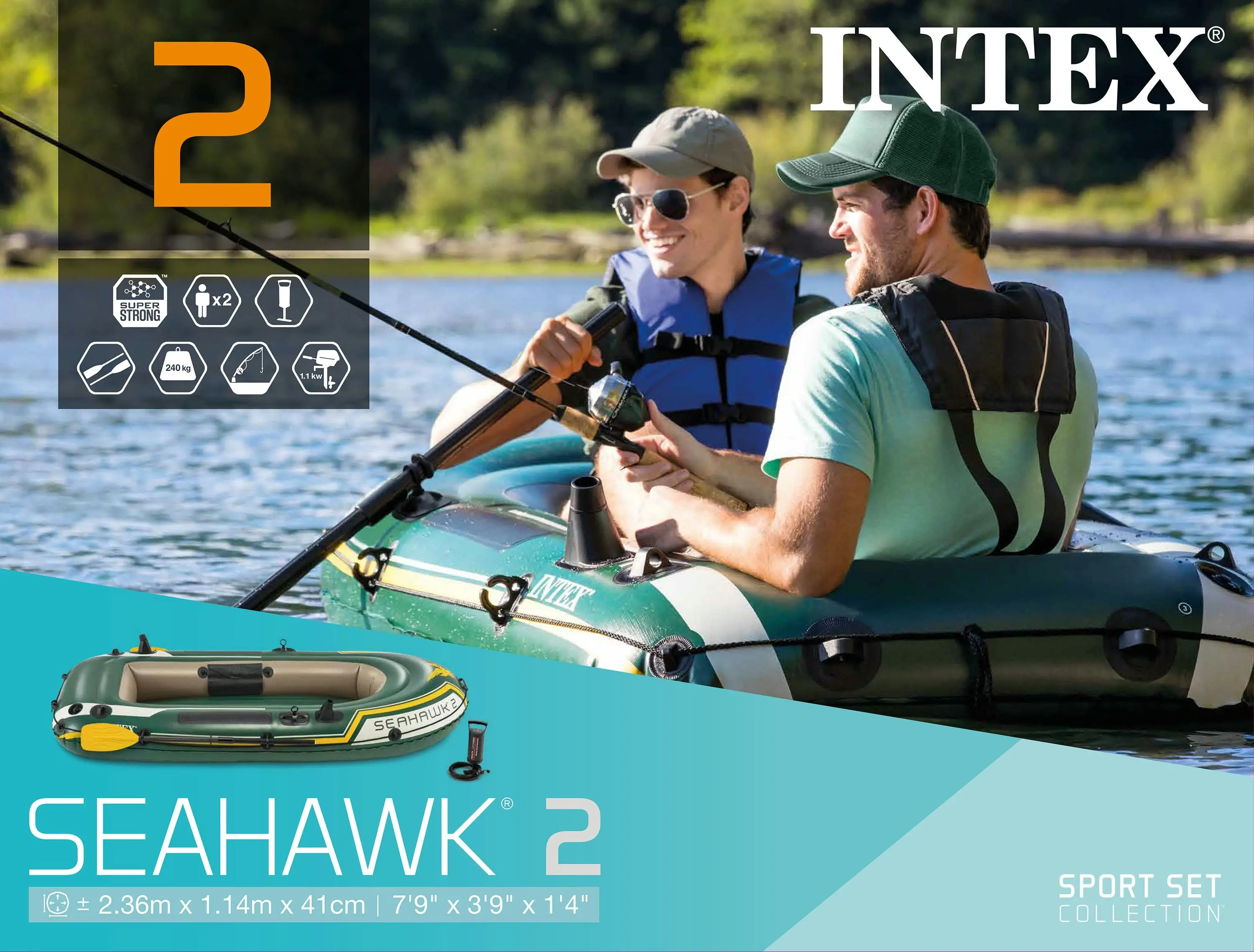 Intex Seahawk 2 Boat Set 68347