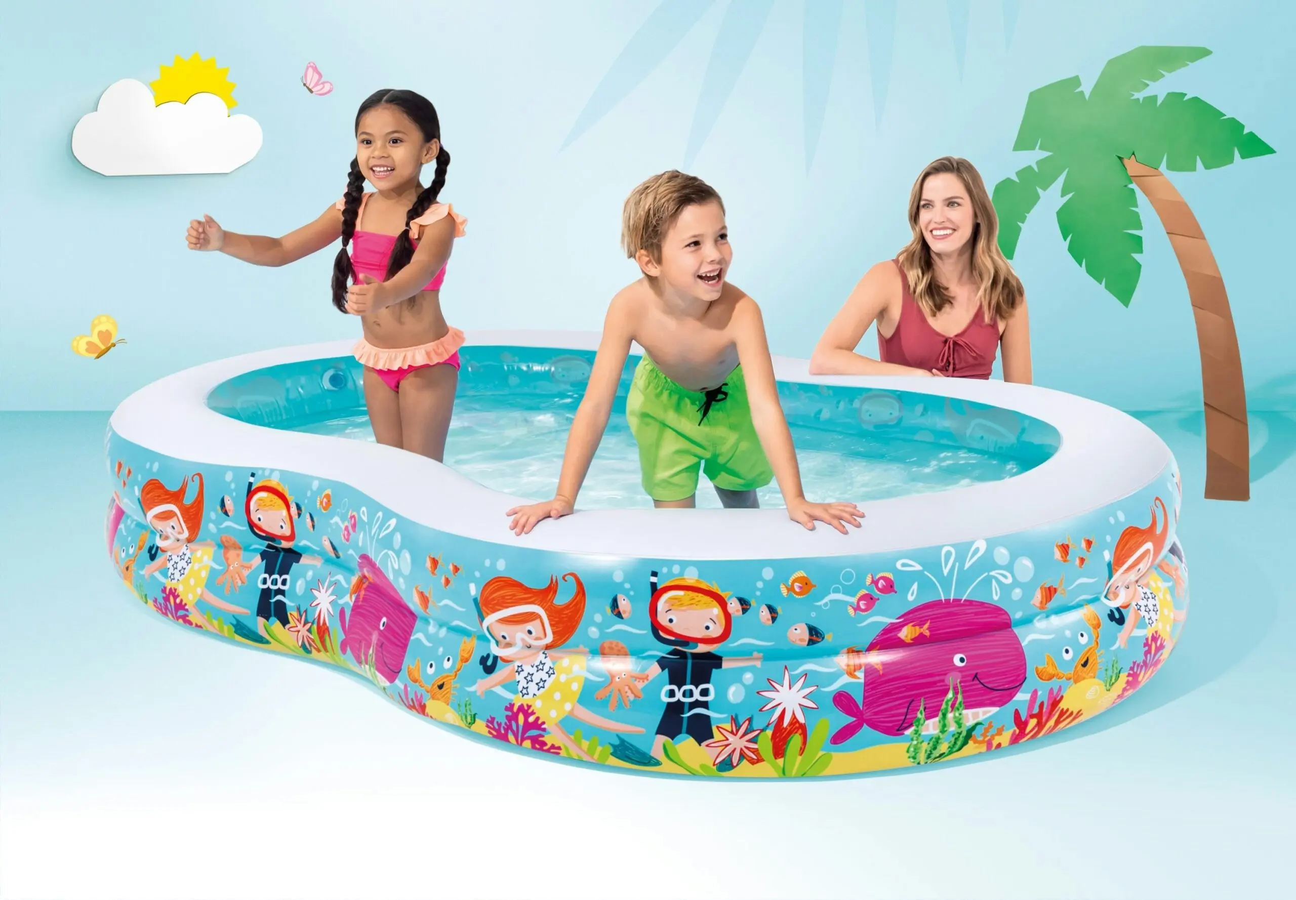 Intex Swim Centre Seashore Pool Snorkel Fun 2.6m x 1.6m 56490