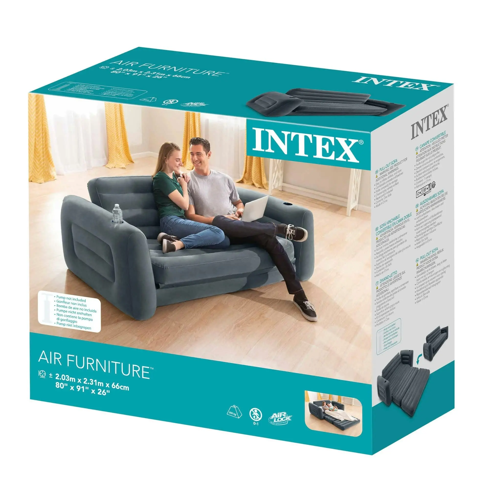 Intex Pull Out Sofa Queen Bed 66552