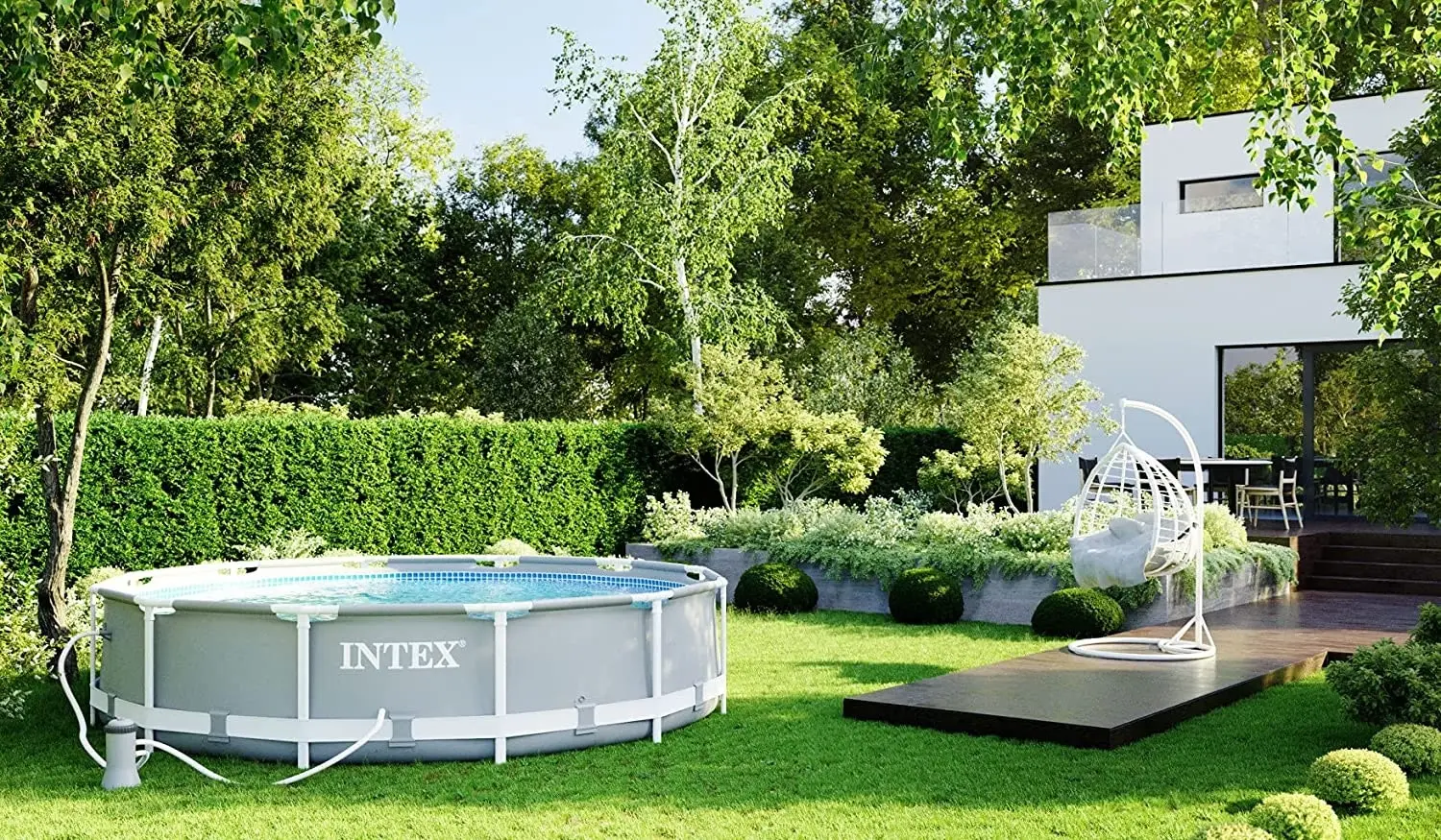 Intex PRISM 12' Metal Frame Above Ground Pool - 366cm x 76cm 26712