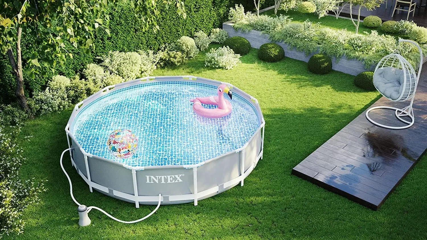 Intex PRISM 12' Metal Frame Above Ground Pool - 366cm x 76cm 26712