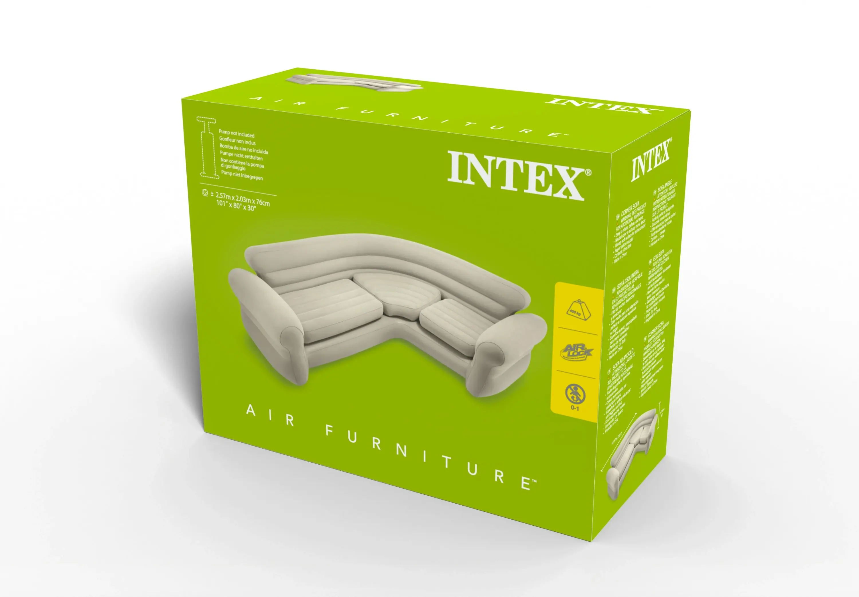 Intex Corner Sofa L-Shaped Inflatable Couch 68575