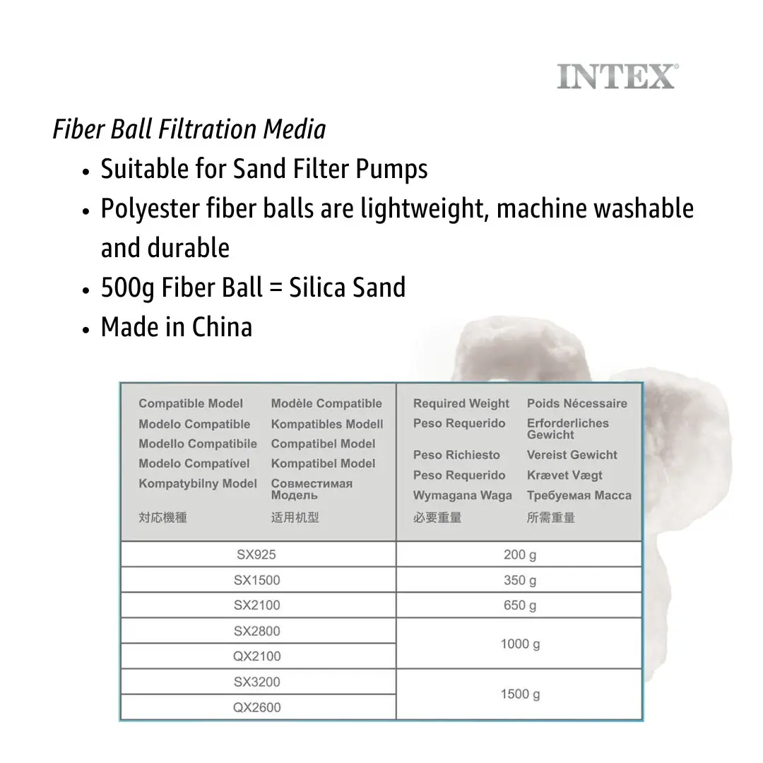 Intex Fiber Ball Filtration Replacement Ball 500g 29045