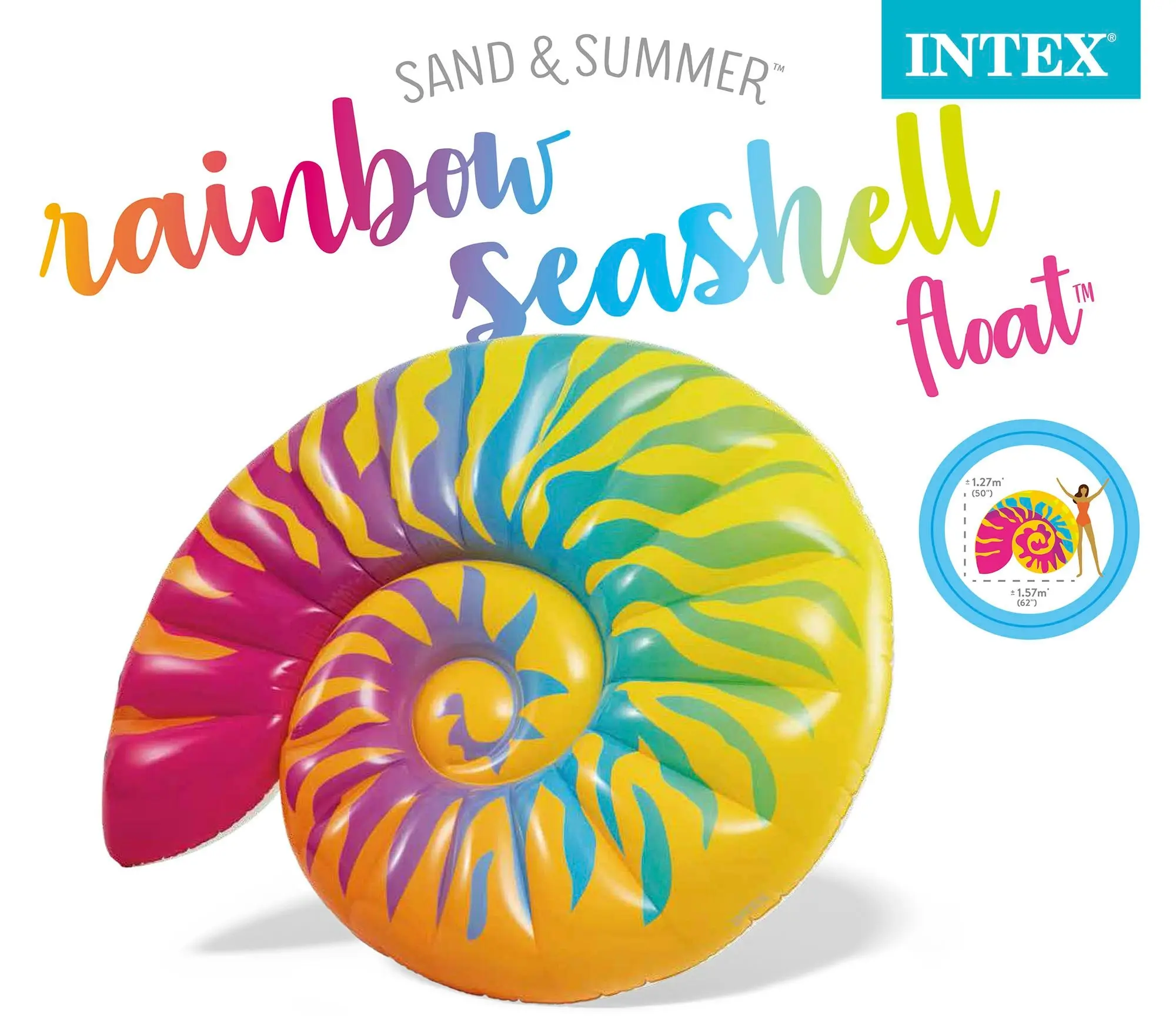 Intex Rainbow Seashell Inflatable Mat 58791