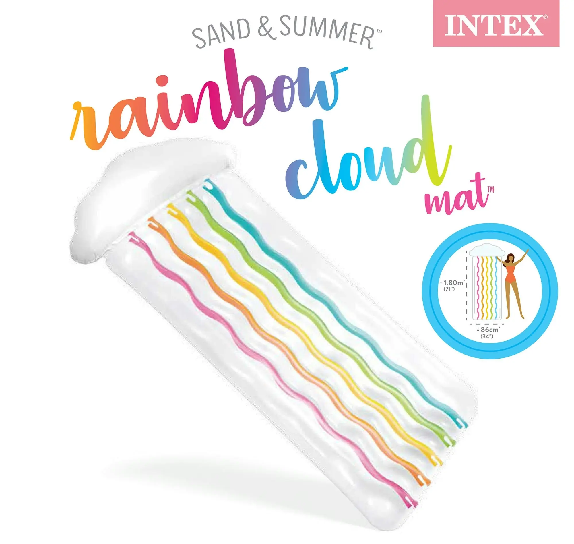 Intex Rainbow Cloud Pool Mat 56804