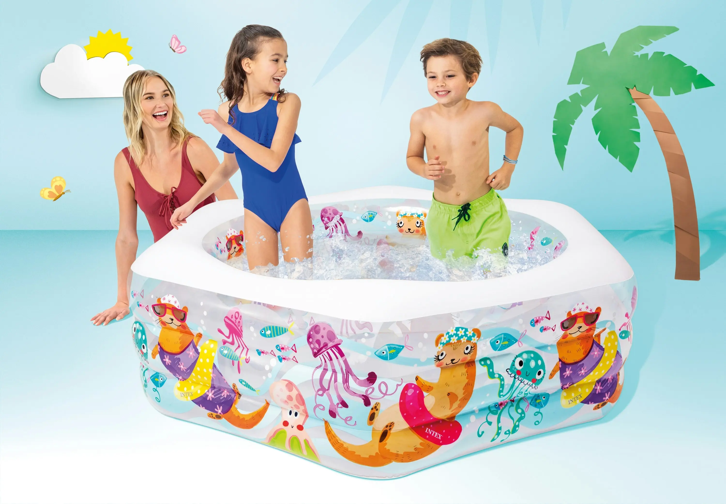 Intex Deluxe Happy Otter Pool 1191cm x 178cm x x61cm 56493