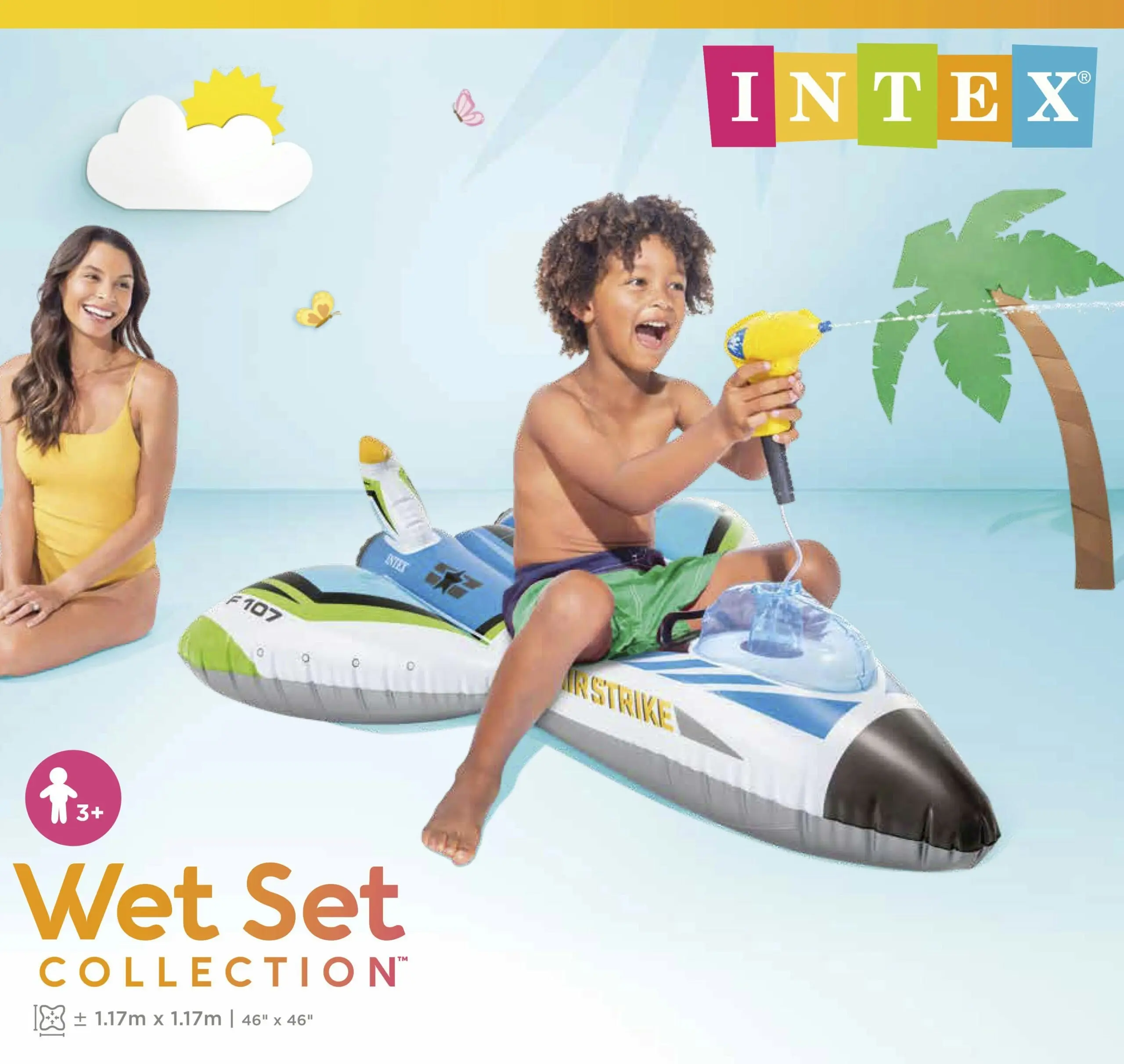 Intex Water Gun Plane Ride-On Pool Toy 57536