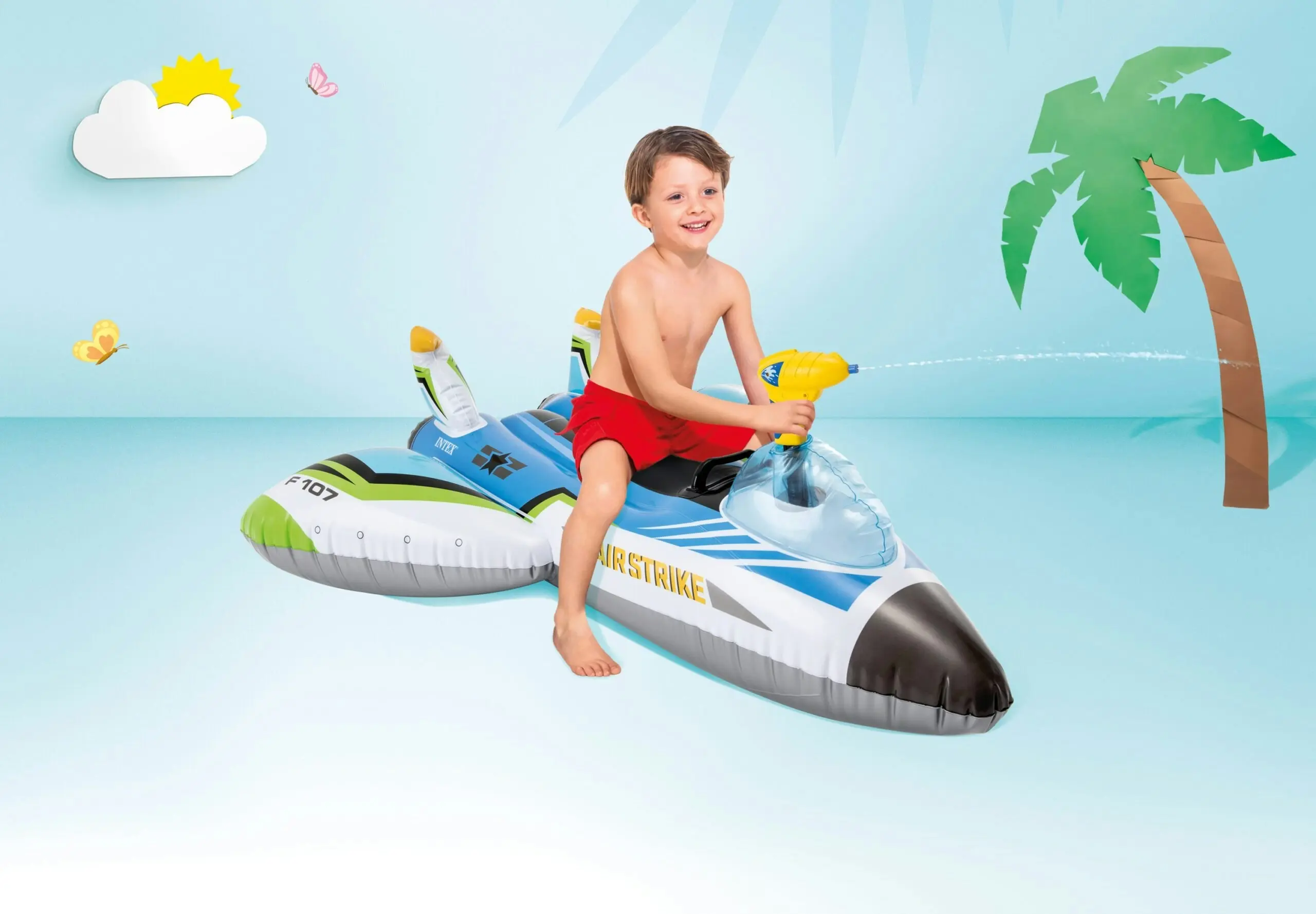 Intex Water Gun Plane Ride-On Pool Toy 57536