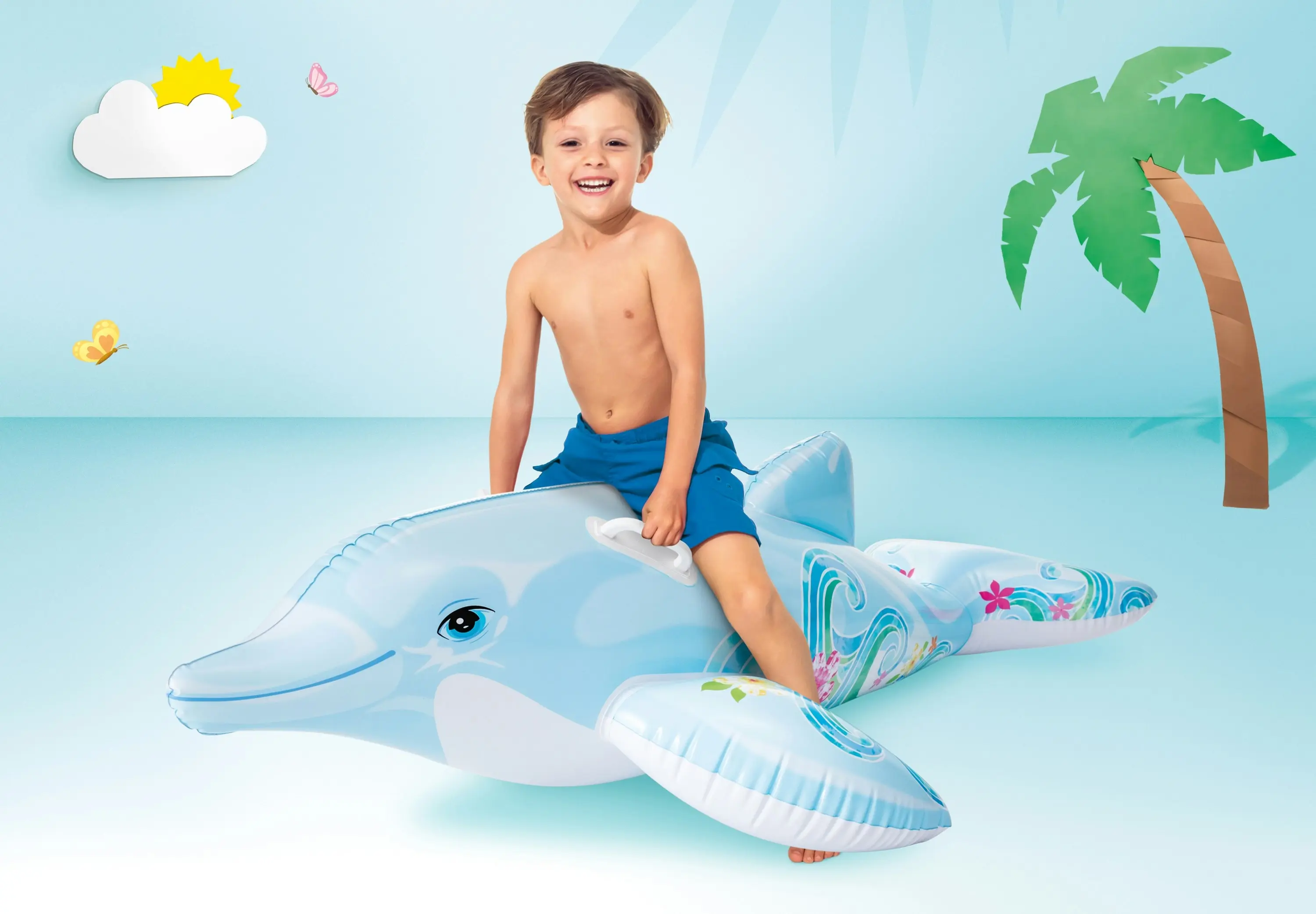 Intex Lil' Dolphin Ride-On Pool Kids Float 58535