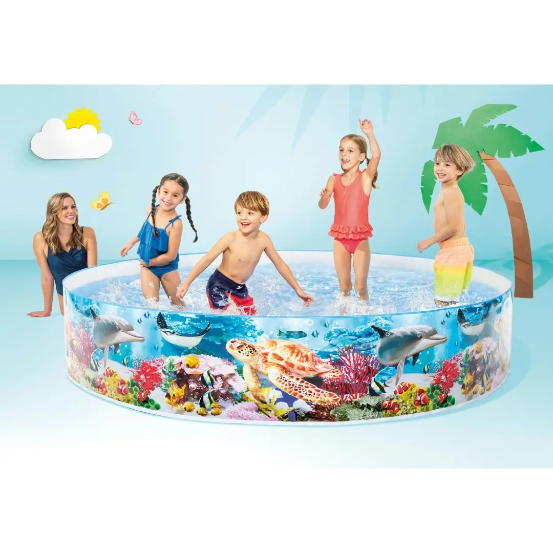 Intex Deep Blue Sea Snapset Pool 8' 240cm Kiddie Swimming Pool 58472