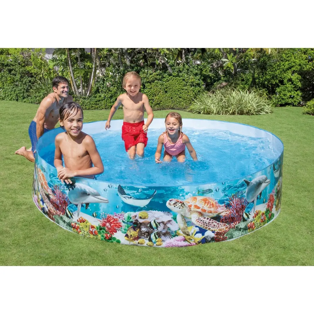 Intex Deep Blue Sea Snapset Pool 8' 240cm Kiddie Swimming Pool 58472