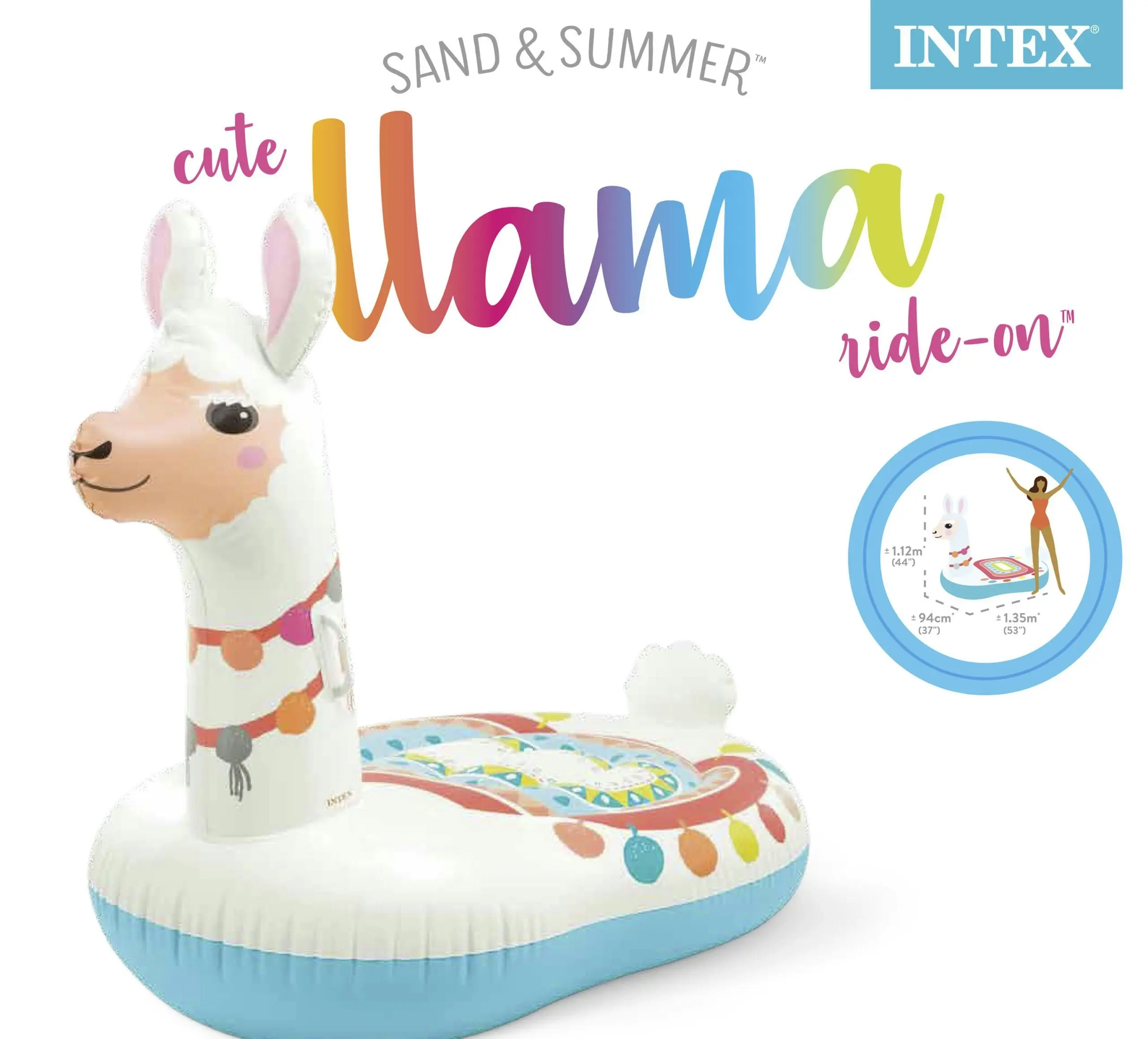 Intex Cute Llama Ride On Pool Float 57564