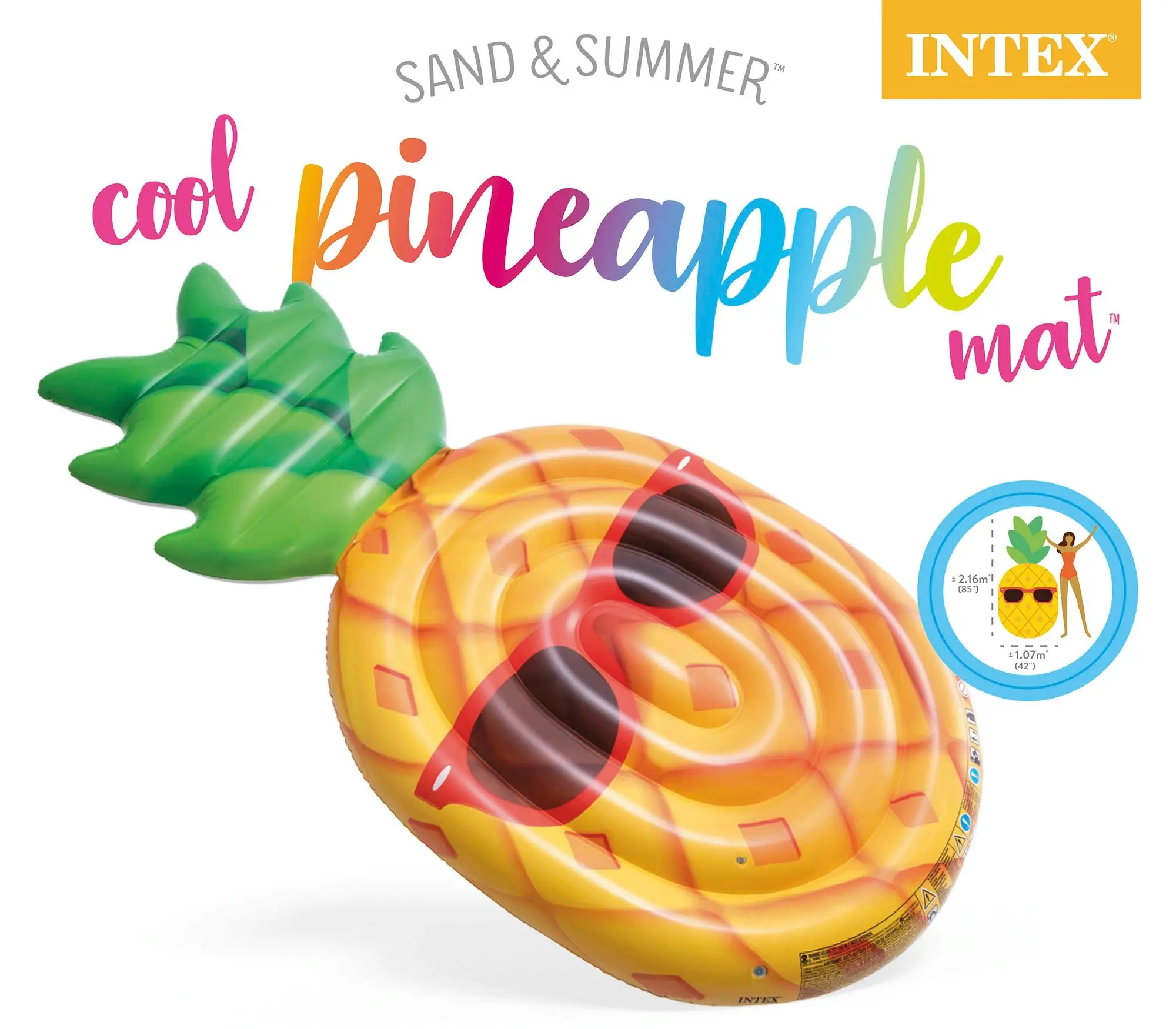 Intex Cool Pineapple Inflatable Mat 58790