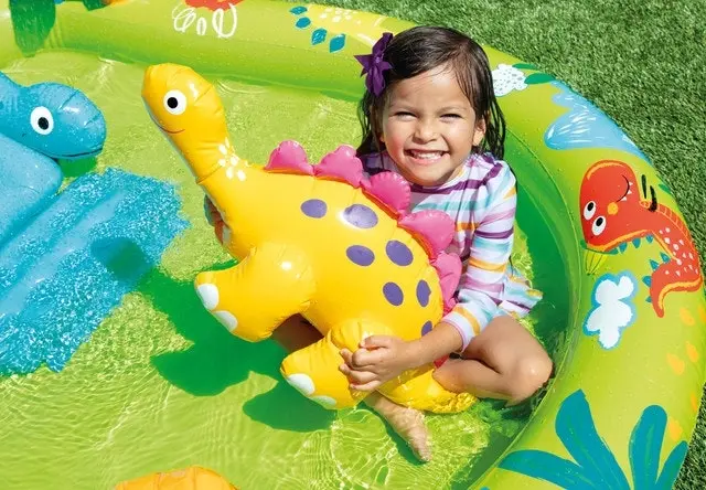 Intex Little Dino Inflatable Playcentre Pool with slide 57166