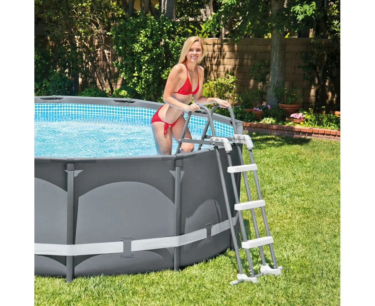 Intex Pool Ladder Removable Steps for 107cm (42") + 91cm (36in) Wall Height Pools 28075