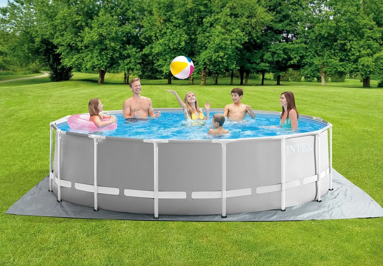 Intex PRISM Premium 15' Metal Frame Pool Outdoor Above Ground 457cm x 122cm - 26726