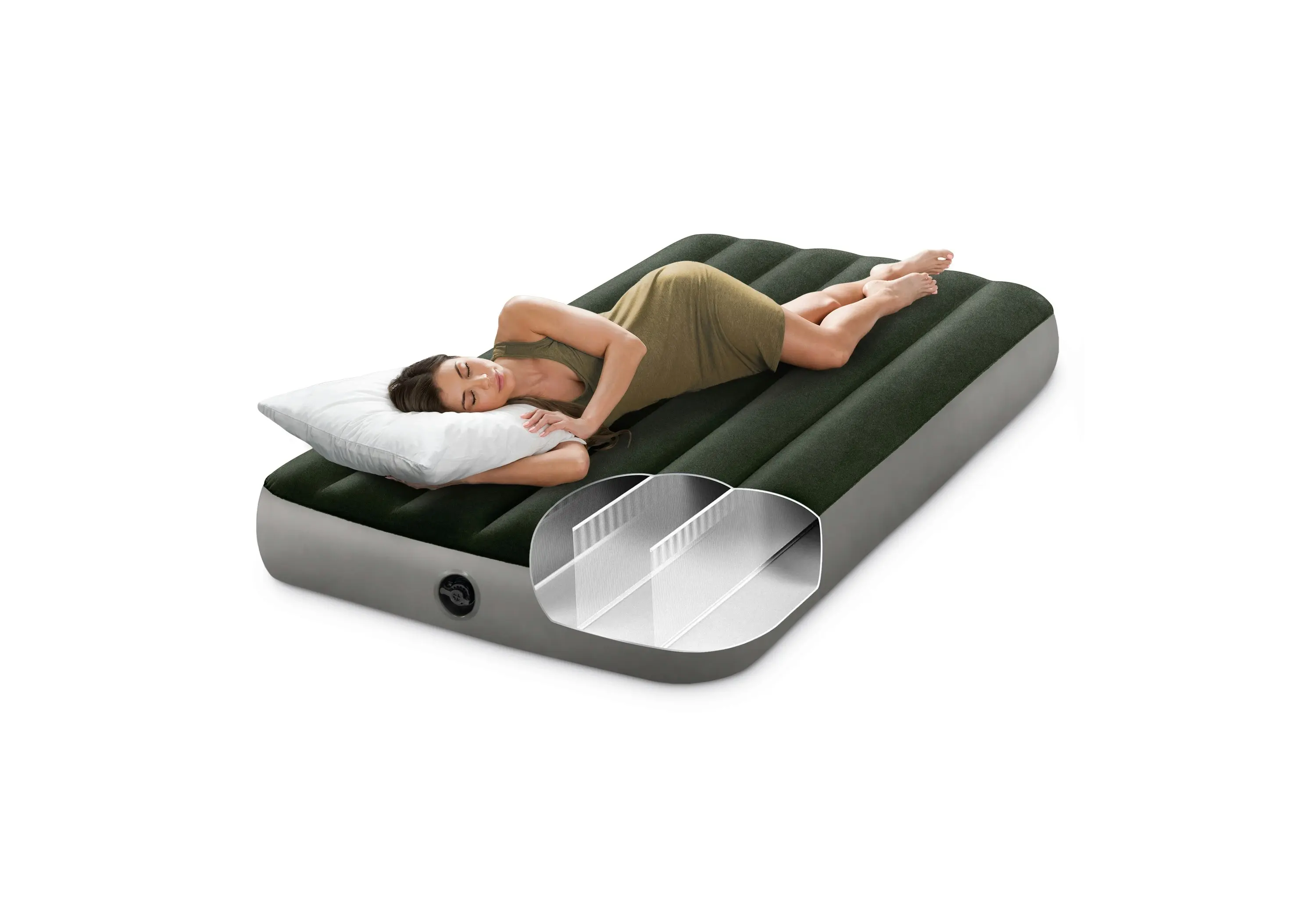 Intex Single (Twin) Classic Airbed With Built in Pump 64761