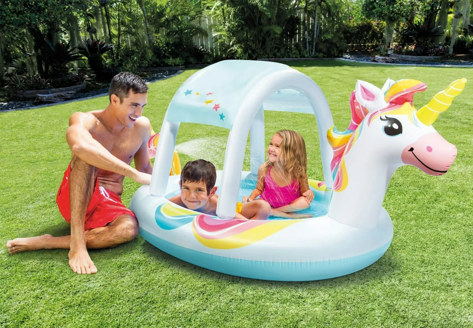 Intex Sun Shade Unicorn Inflatable Spray Pool 58435