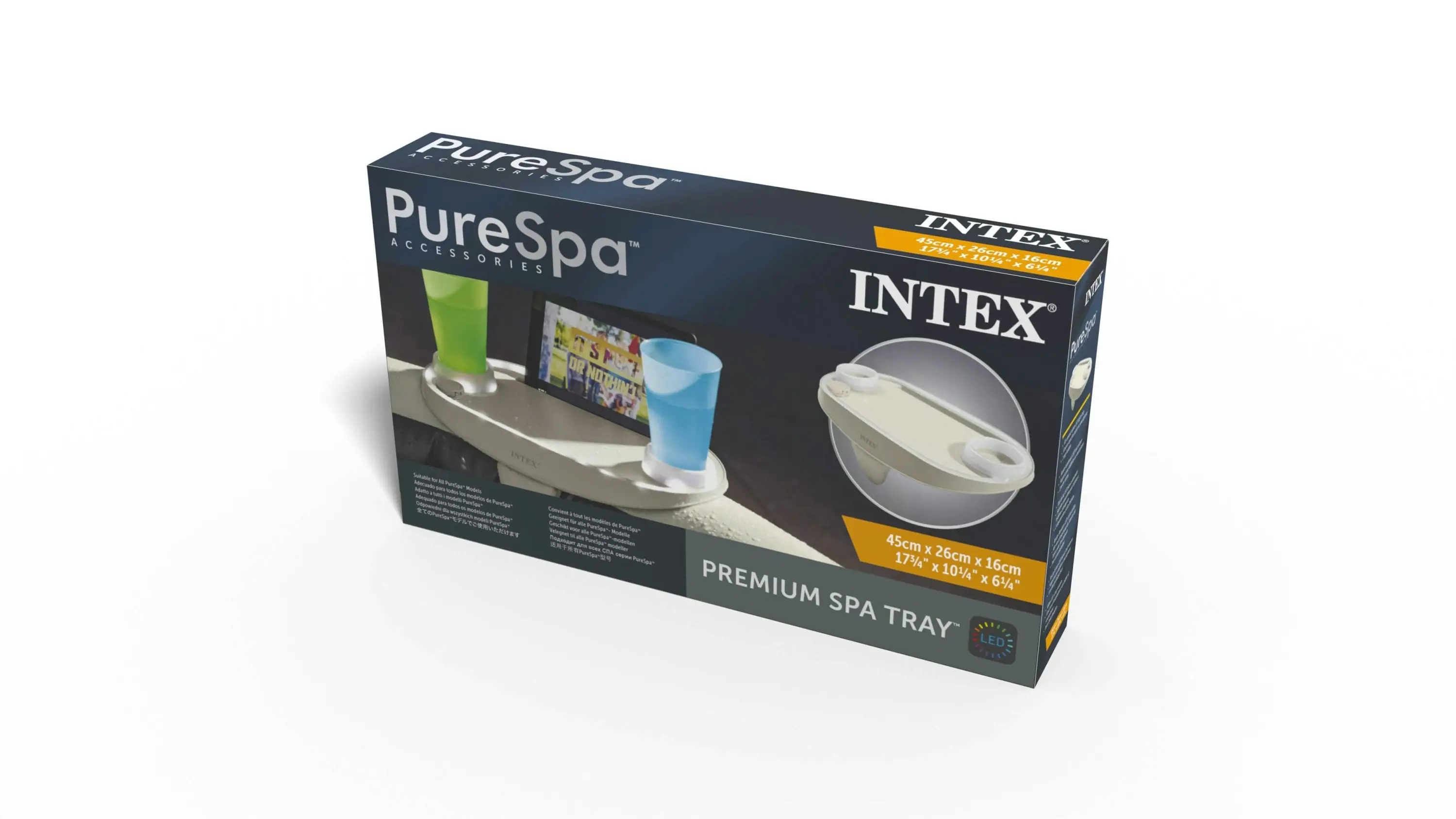 Intex Pure Spa Premium Spa Tray w/ LED Light 28520