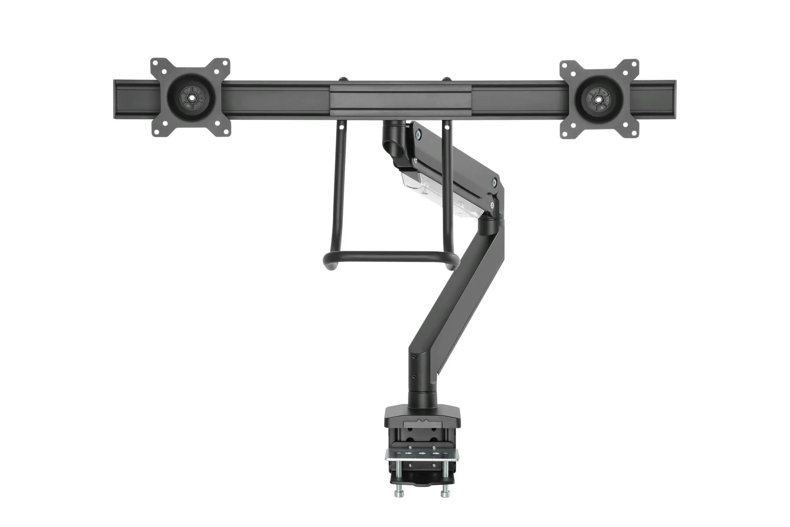 Brateck Aluminum Heavy-Duty Gas Spring Dual Monitor Arm - 830x725x760mm (32.7"x28.5"x29.9") Black