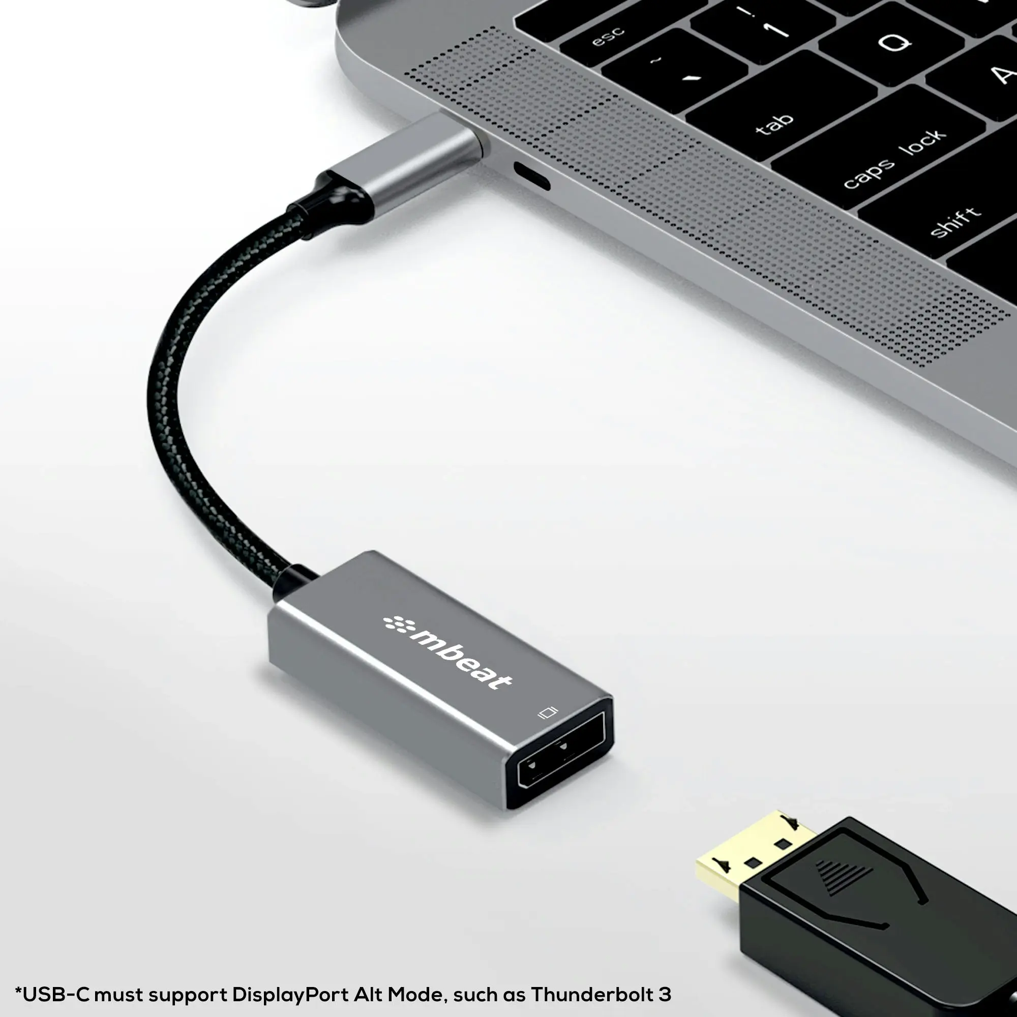 mBeat Elite Usb-c To Display Port Adapter - Space Grey