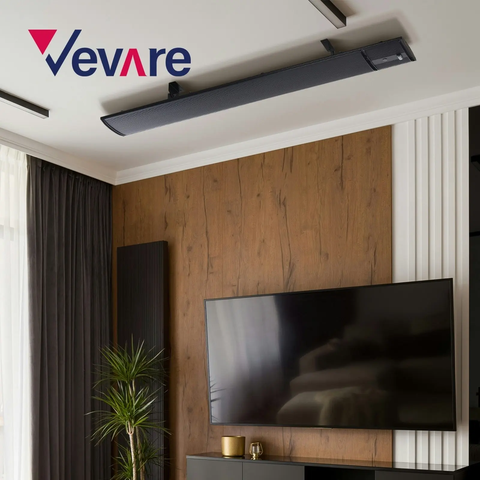 Vevare 2PCS Strip Heater Radiant Infrared Electric Panel 3200W Remote Control