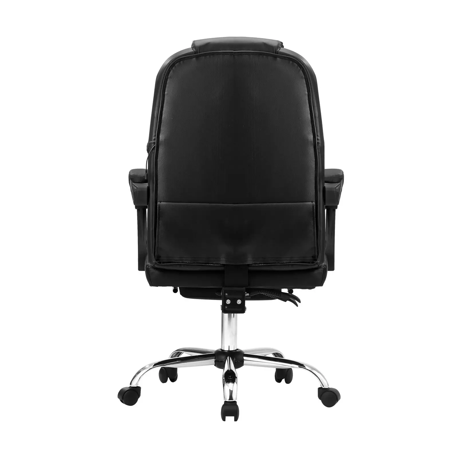 Oikiture Massage Office Chair Executive Gaming Racing Chairs PU w/Footrest Black