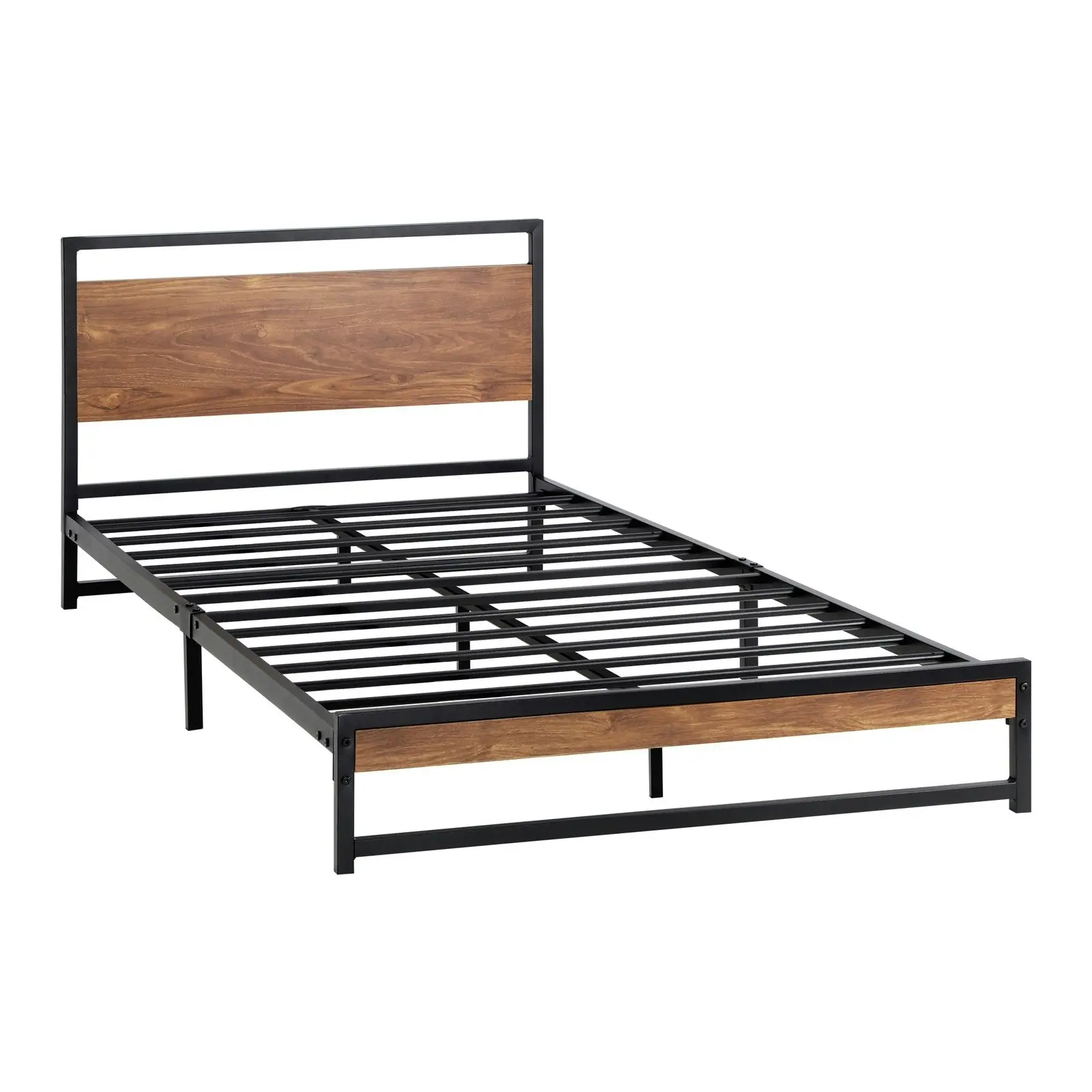 Oikiture Bed Frame Metal Bed Frame Black-Single