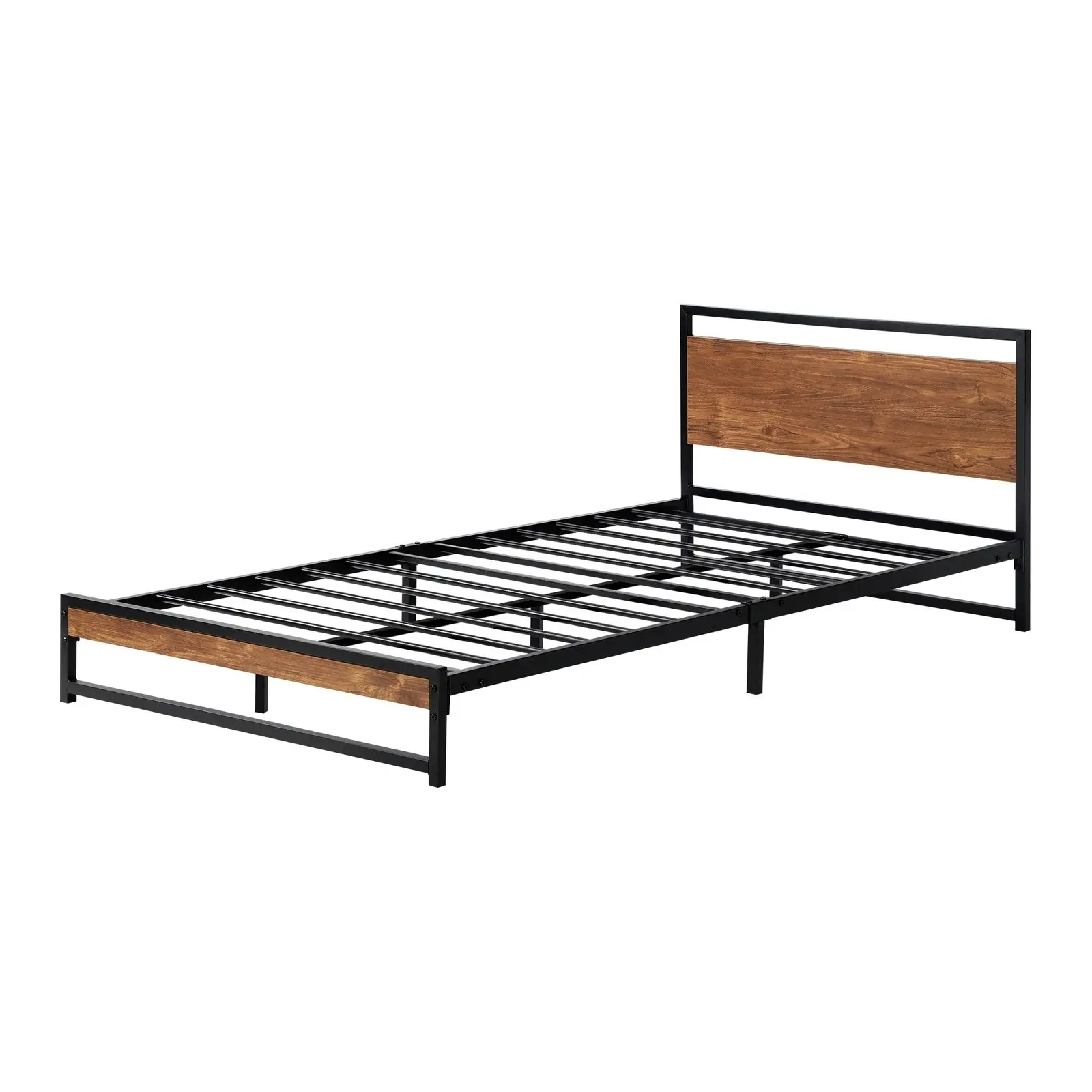 Oikiture Bed Frame Metal Bed Frame Black-Single