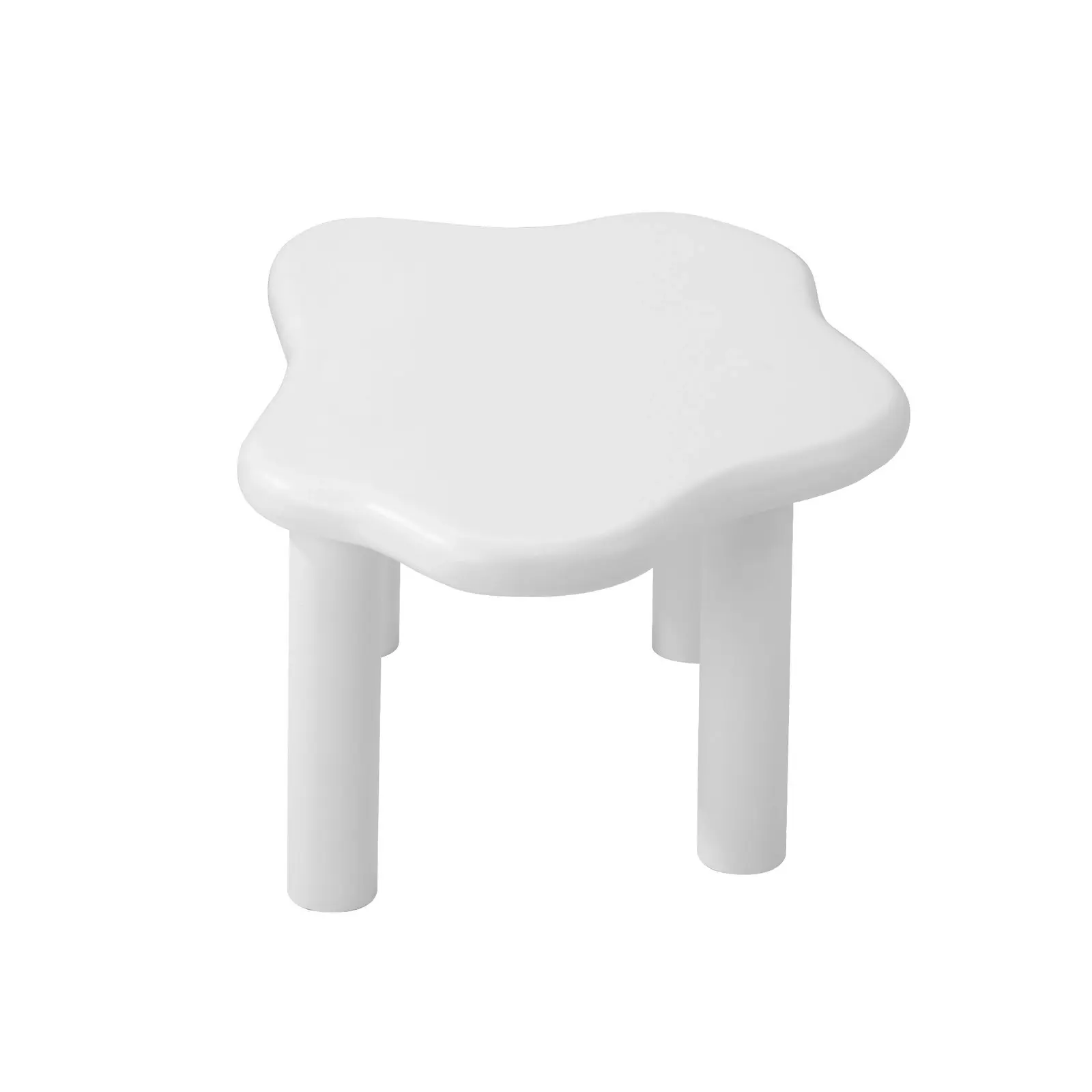 Oikiture Coffee Table Side Tables Sofa Cafe Desk Living Room White Irregular