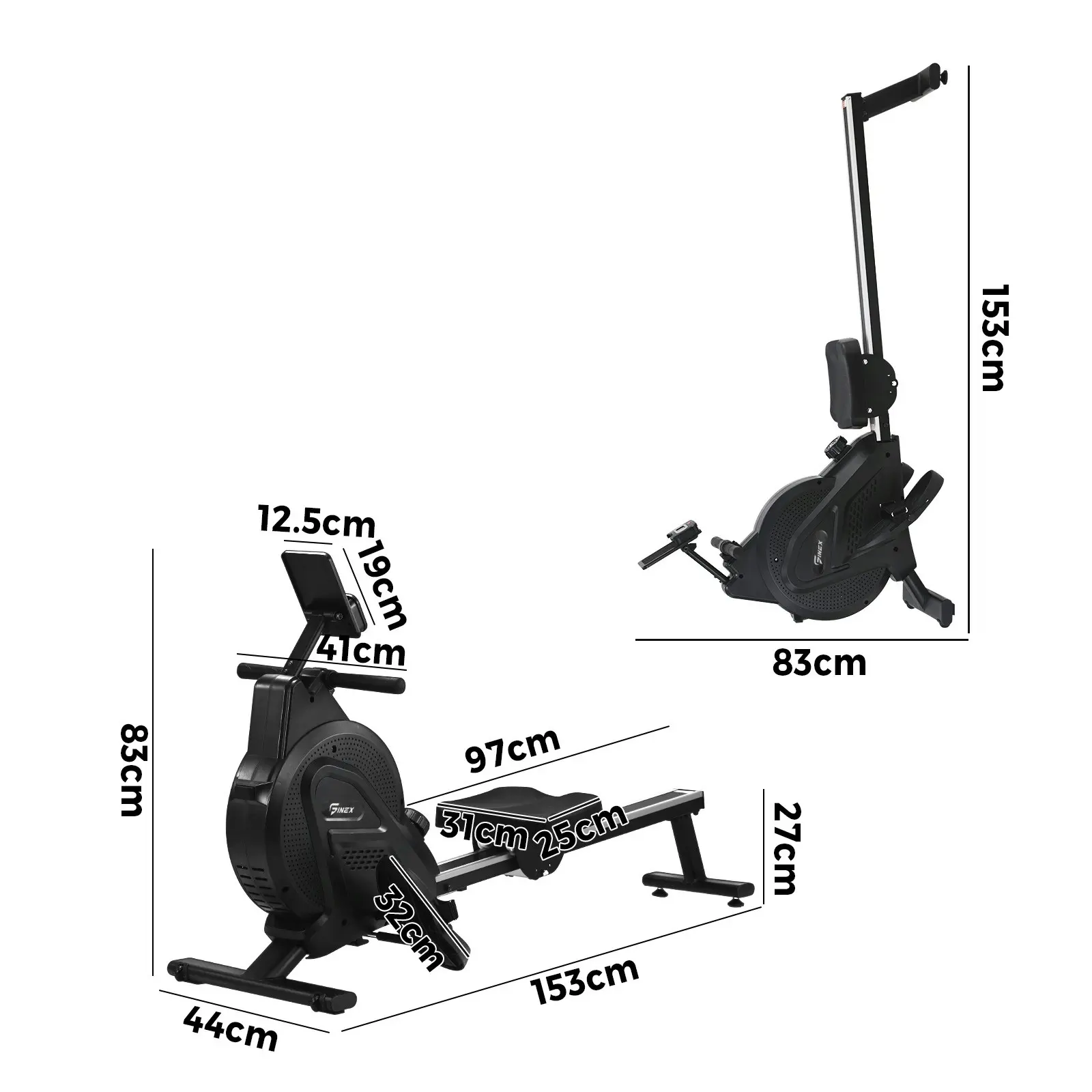 Finex Rowing Machine Rower Magnetic Resistance Cardio Exercise