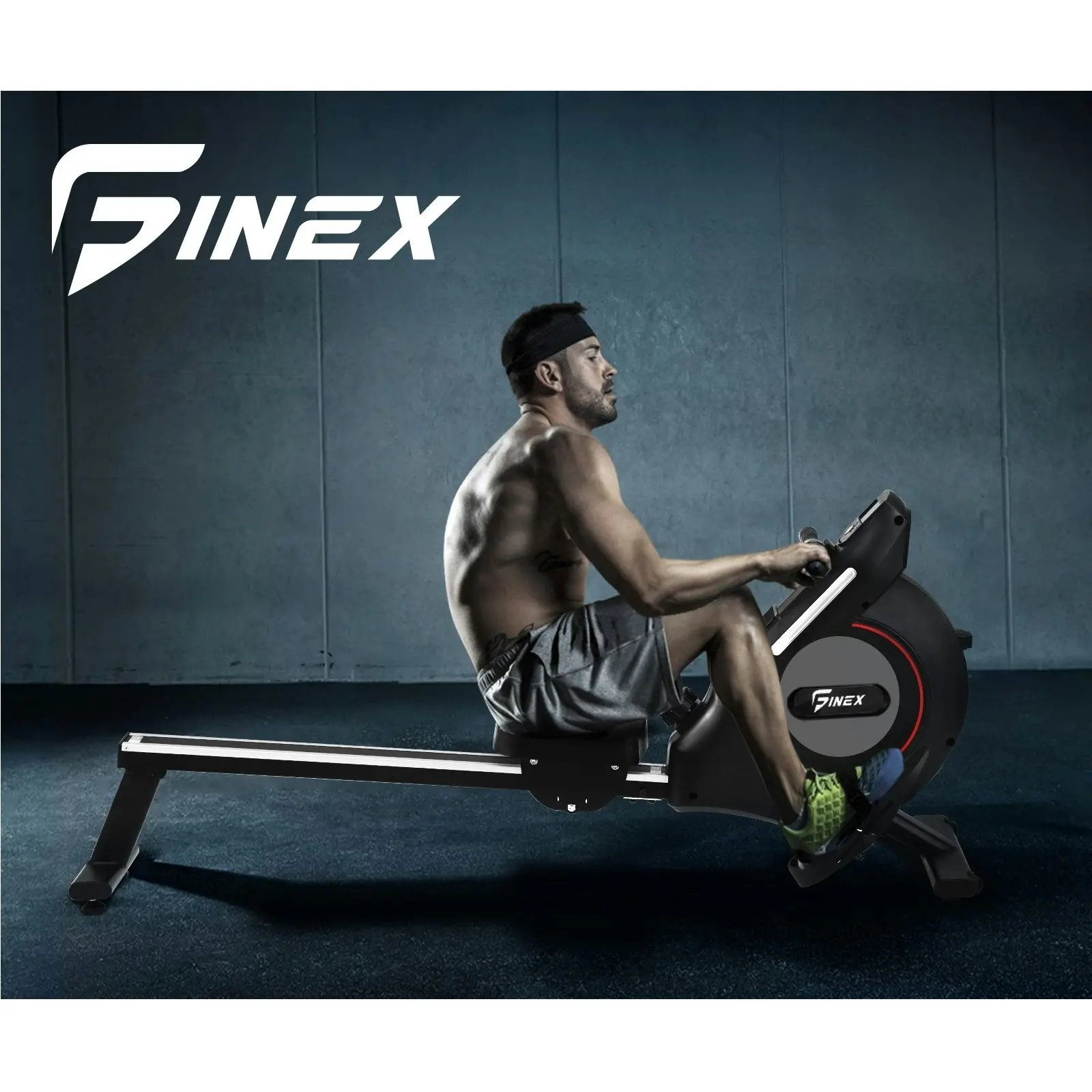 Finex Rowing Machine Rower Magnetic Resistance Exercise Cardio Equipment