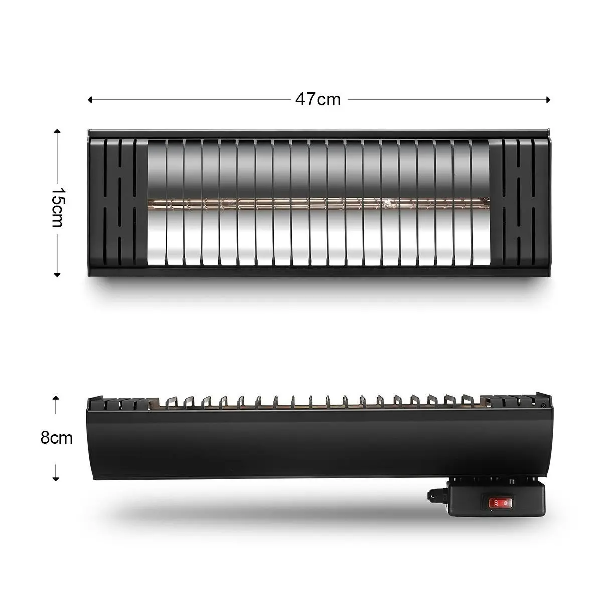 Maxkon  Electric Infrared Heater 2000W Outdoor Patio Halogen Heater Freestanding Wall Mount Ceiling