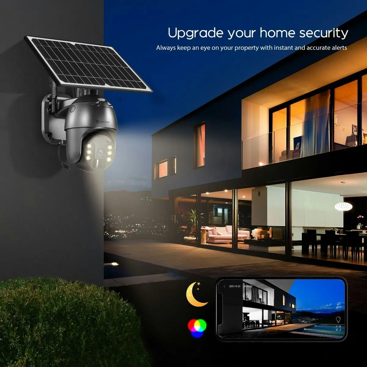 Maxkon PTZ Security Camera 4G LTE CCTV Spy Wireless Wifi Home Surveillance System Outdoor With Solar Panel Battery SIM Card x4