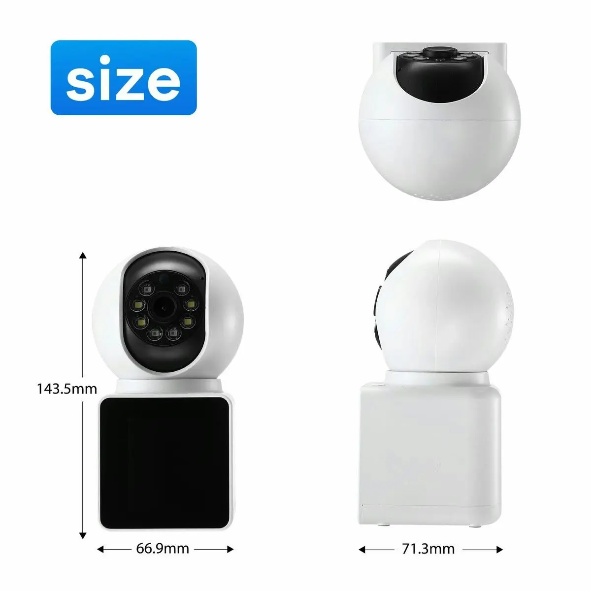 Anisee WiFi Security Camera Baby Home Cam Wireless Surveillance Motion Detection 2K 3MP 2 Way Video Pet Smart Indoor Desktop Monitor