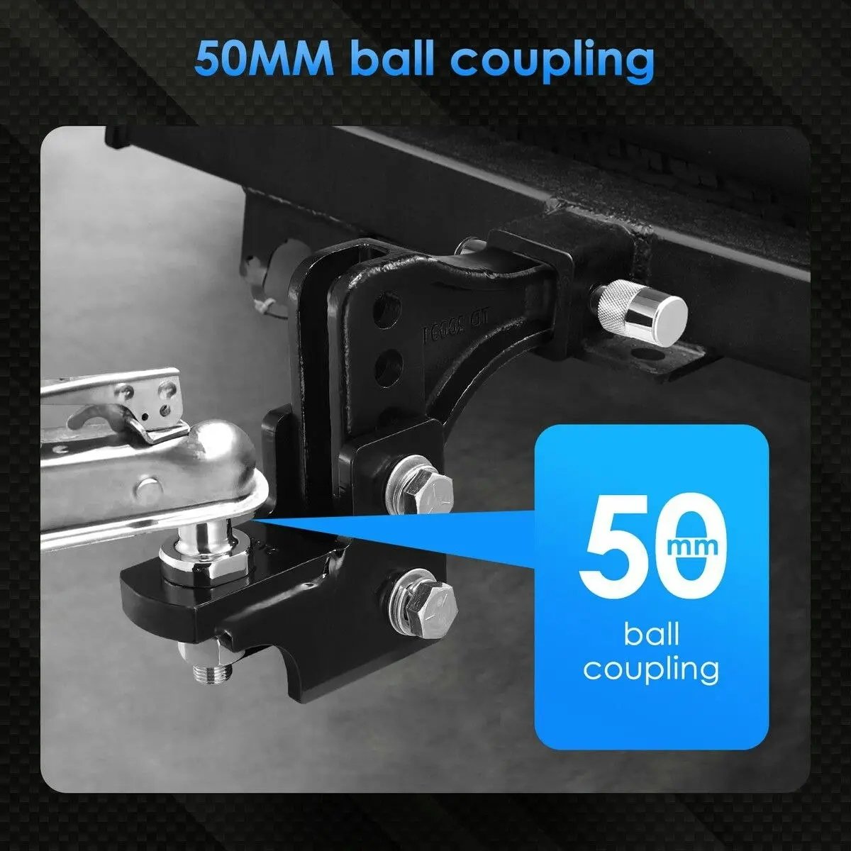 Ausway Adjustable Tow Bar Heavy Duty Caravan Car Boat Vehicle Towing Drop Ball Tongue Mount Trailer Hitch Receiver 3500kg 4WD 70207