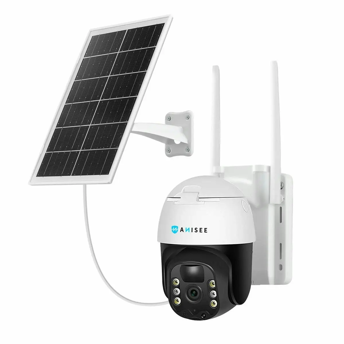 Anisee Solar Security Camera Wireless Outdoor CCTV WiFi Home Surveillance System 4MP PTZ Remote 2 Way Audio Color Night Vision