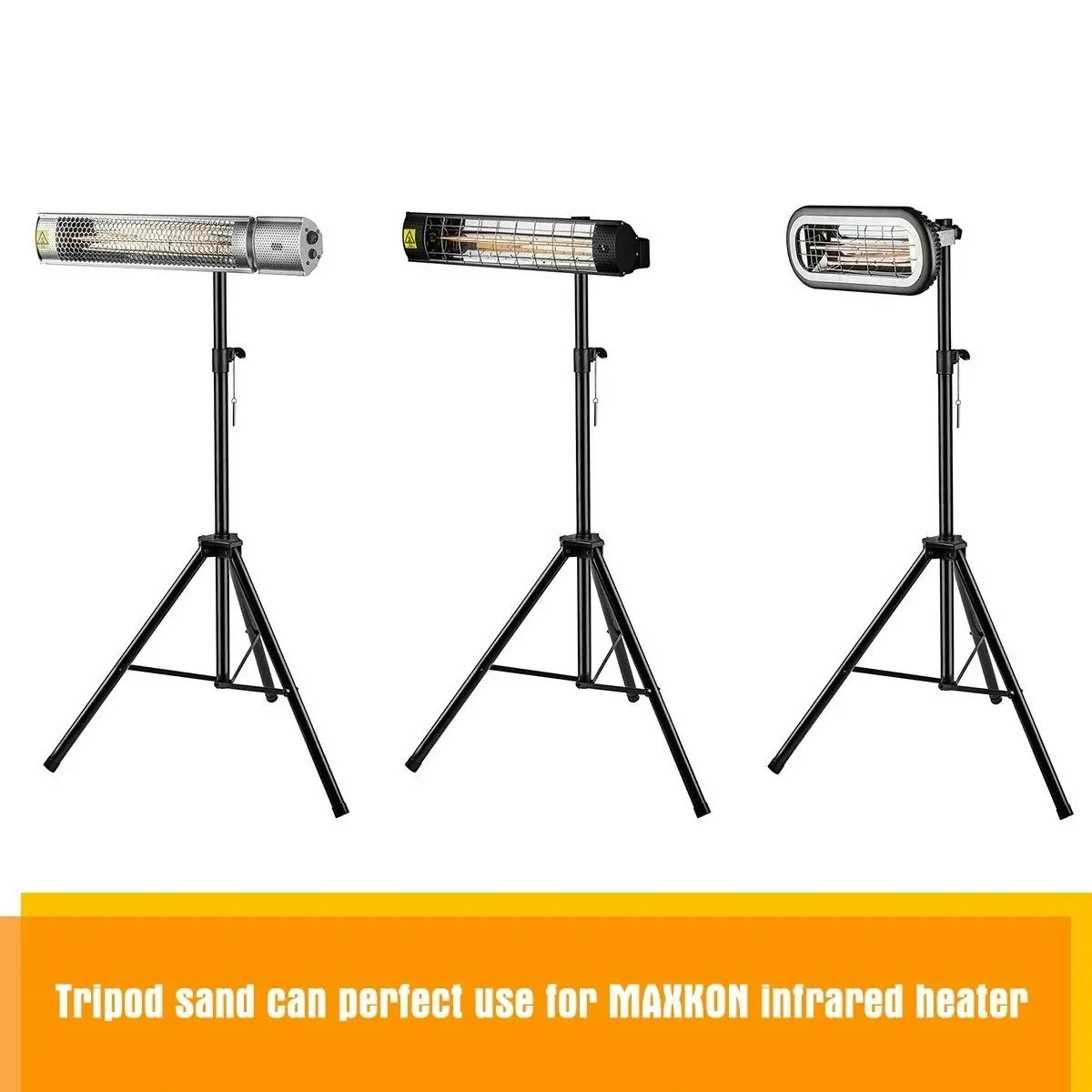 Maxkon Heavy Duty Adjustable Tripod Stand for  Outdoor Infrared Heaters