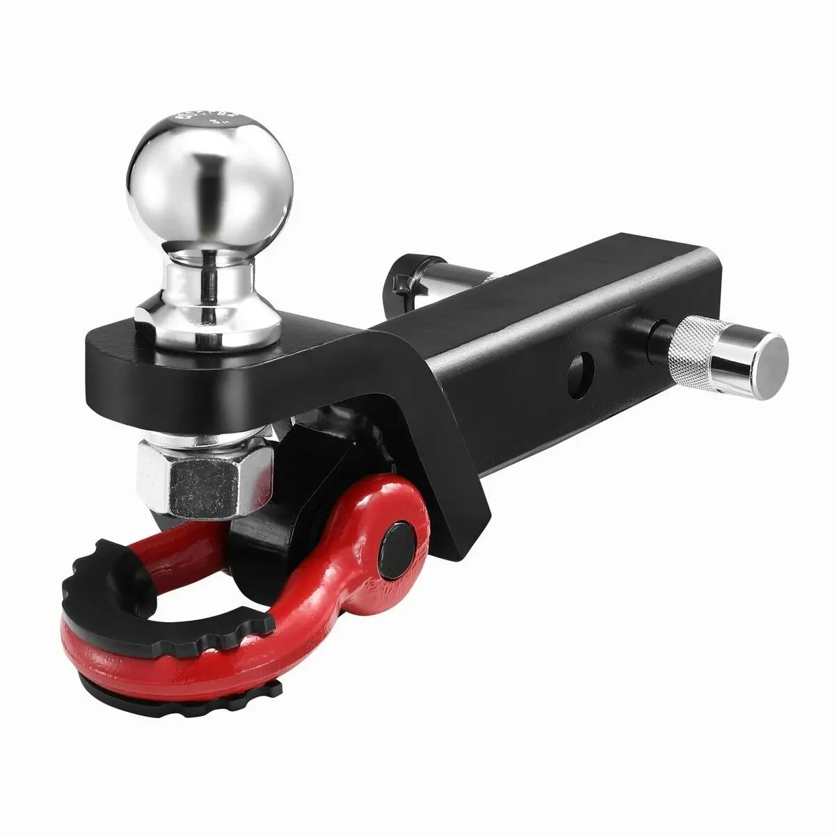 Ausway 2 in 1 Tow Bar Car Caravan Boat Vehicle Heavy Duty Towing Ball Mount Tongue Shackle Trailer Hitch Receiver 4350kg 4WD