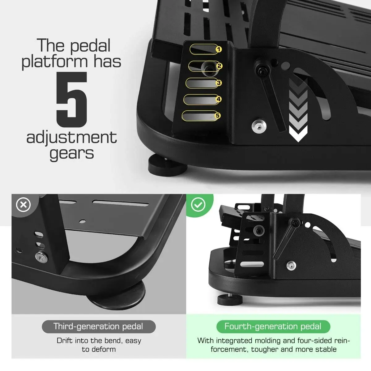 Ausway Racing Simulator Wheel Stand Upgraded Flight Sim Cockpit Foldable Gaming Steering Accessories  Logitech Thrustmaster