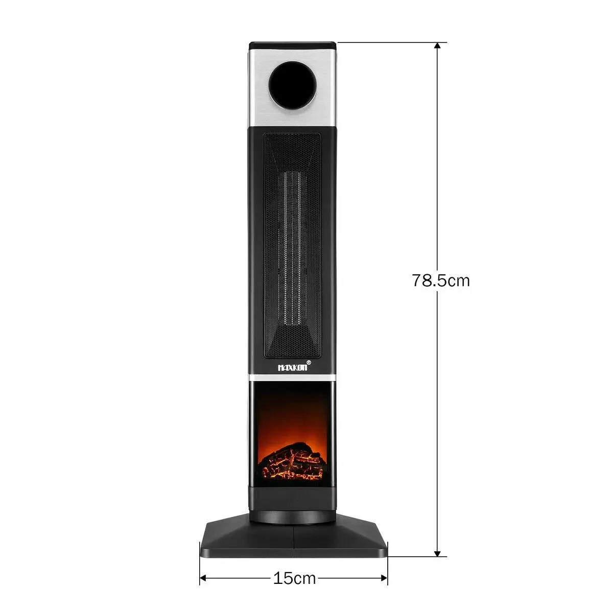 Maxkon 2000W Electric Heater Tower Energy Efficient Space Portable Indoor Fireplace Instant Warmer Oscillating Cooling Fan Bedroom Remote