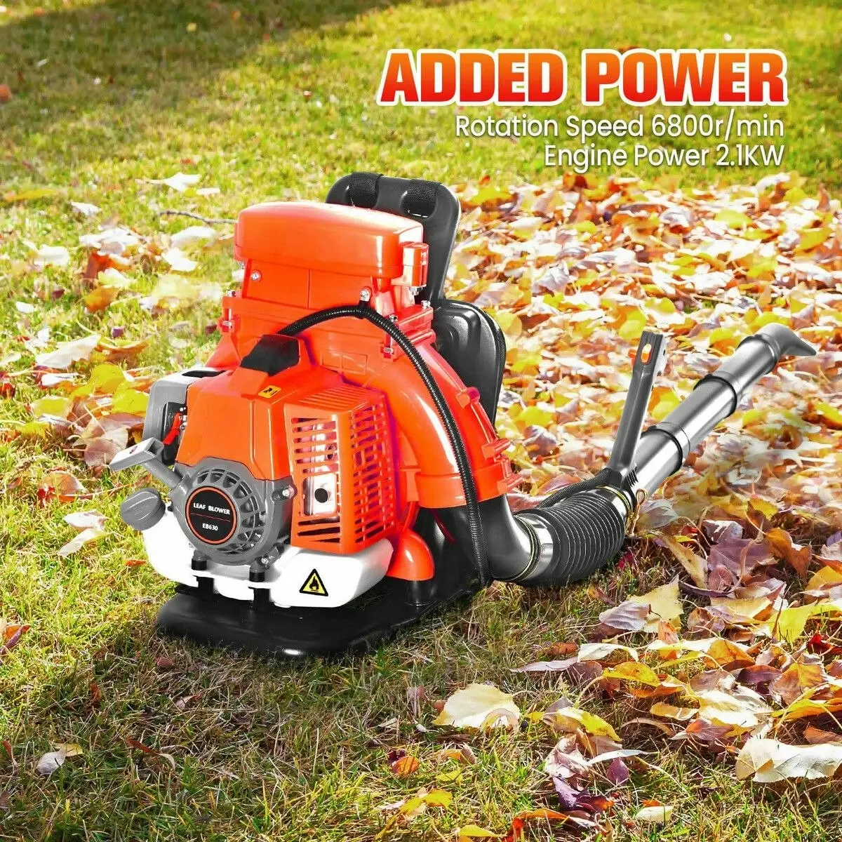 Ausway Petrol Leaf Blower Backpack 2 Stroke 65CC Single Cylinder Cordless Garden Lawn Yard Snow Dust Sand Blowing Machine