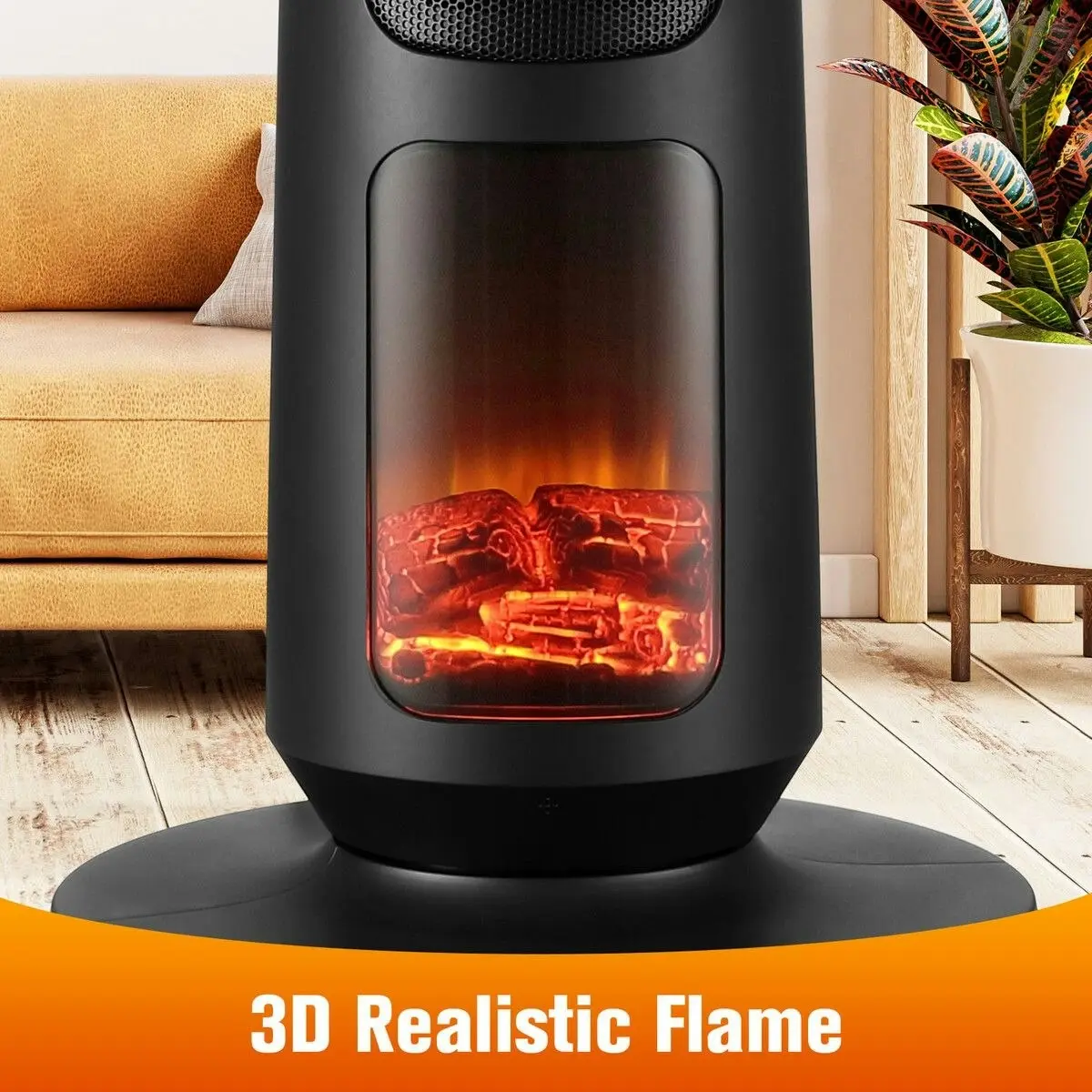 Maxkon 2000W Electric Heater Space Tower Room Indoor Energy Efficient Portable Fireplace Instant Oscillating Warmer Cooling Fan Remote