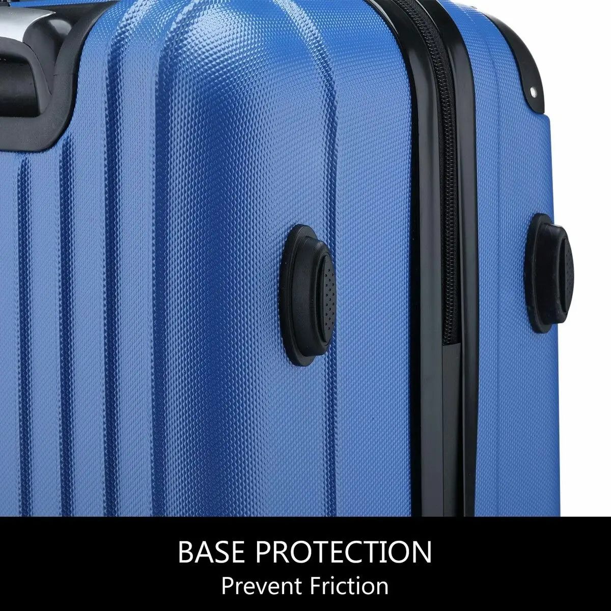 Buon Viaggio 4 Piece Suitcase Set Carry On Luggage Traveller Bag Hard Shell TSA Lock Checked Trolley Rolling Lightweight Blue