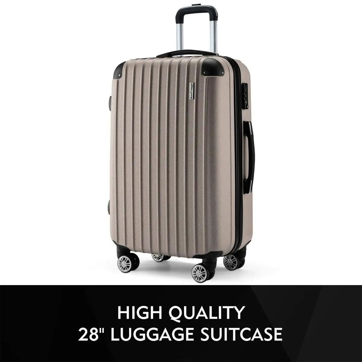 Buon Viaggio Carry On Suitcase Hard Shell Luggage Travel Baggage Cabin Case Lightweight Travelling Bag 4 Wheel Rolling Trolley TSA Lock 28 Inch