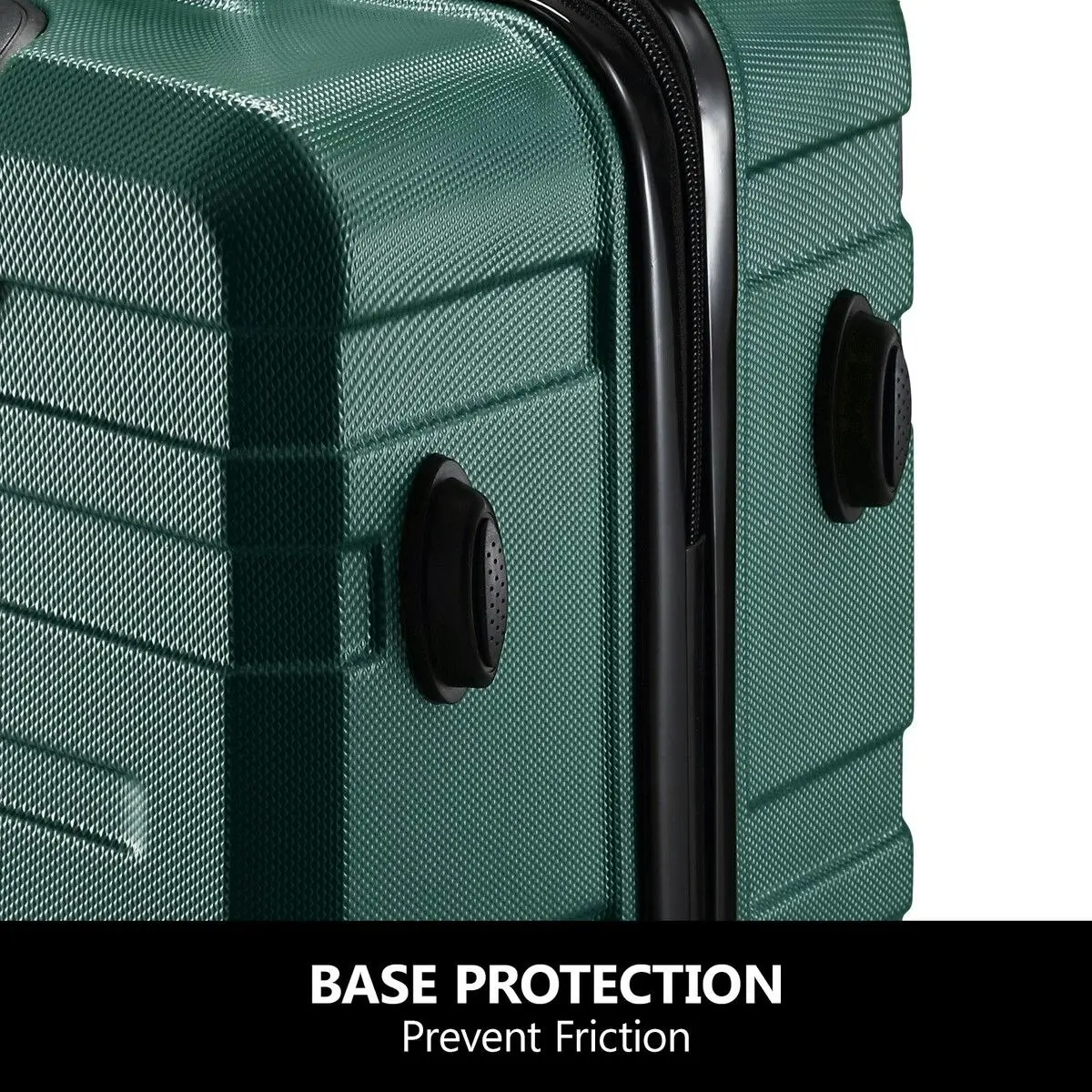 Buon Viaggio 2 Piece Suitcases Luggage Set Carry On Travel Case Cabin Hard Shell Travelling Baggage Expandable Lightweight Rolling TSA Lock Green