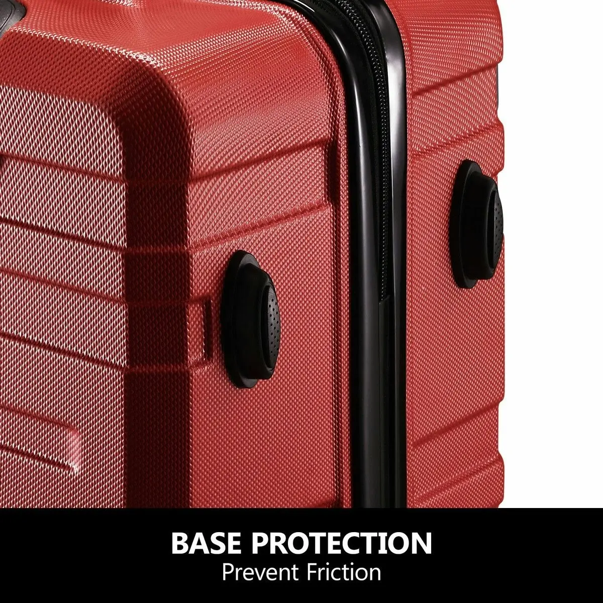 Buon Viaggio 2 Piece Luggage Set Carry On Hard Shell Suitcase Travel Trolley Expendable Lightweight Case Cabin TSA Lock Red